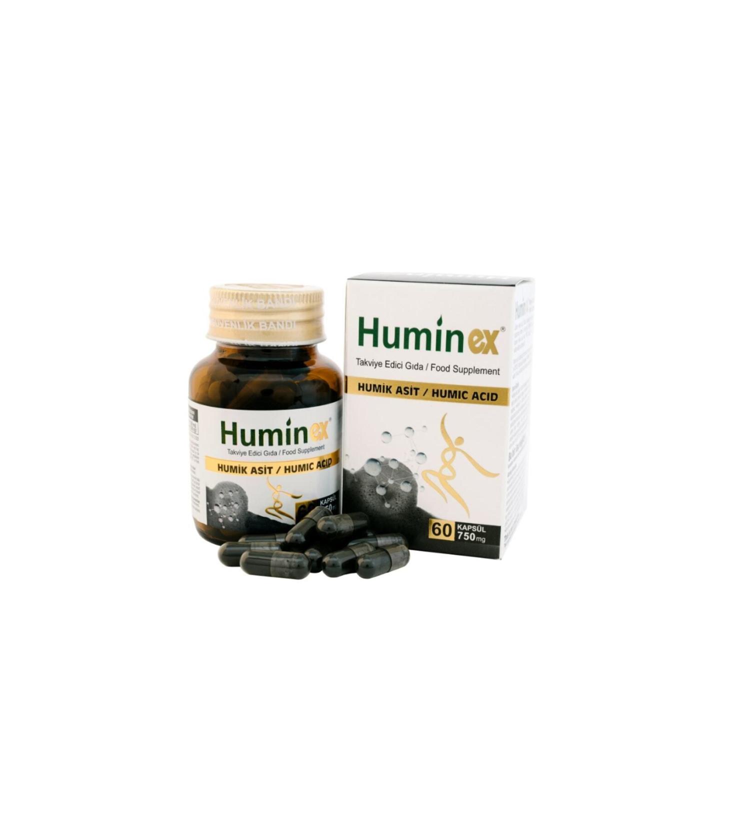 DISTILEX Huminex Capsule 750mg (SHILAGITE-DERIVED HUMIC ACID: STRENGTHENS METABOLISM) - Buy Online on GoSupps.com