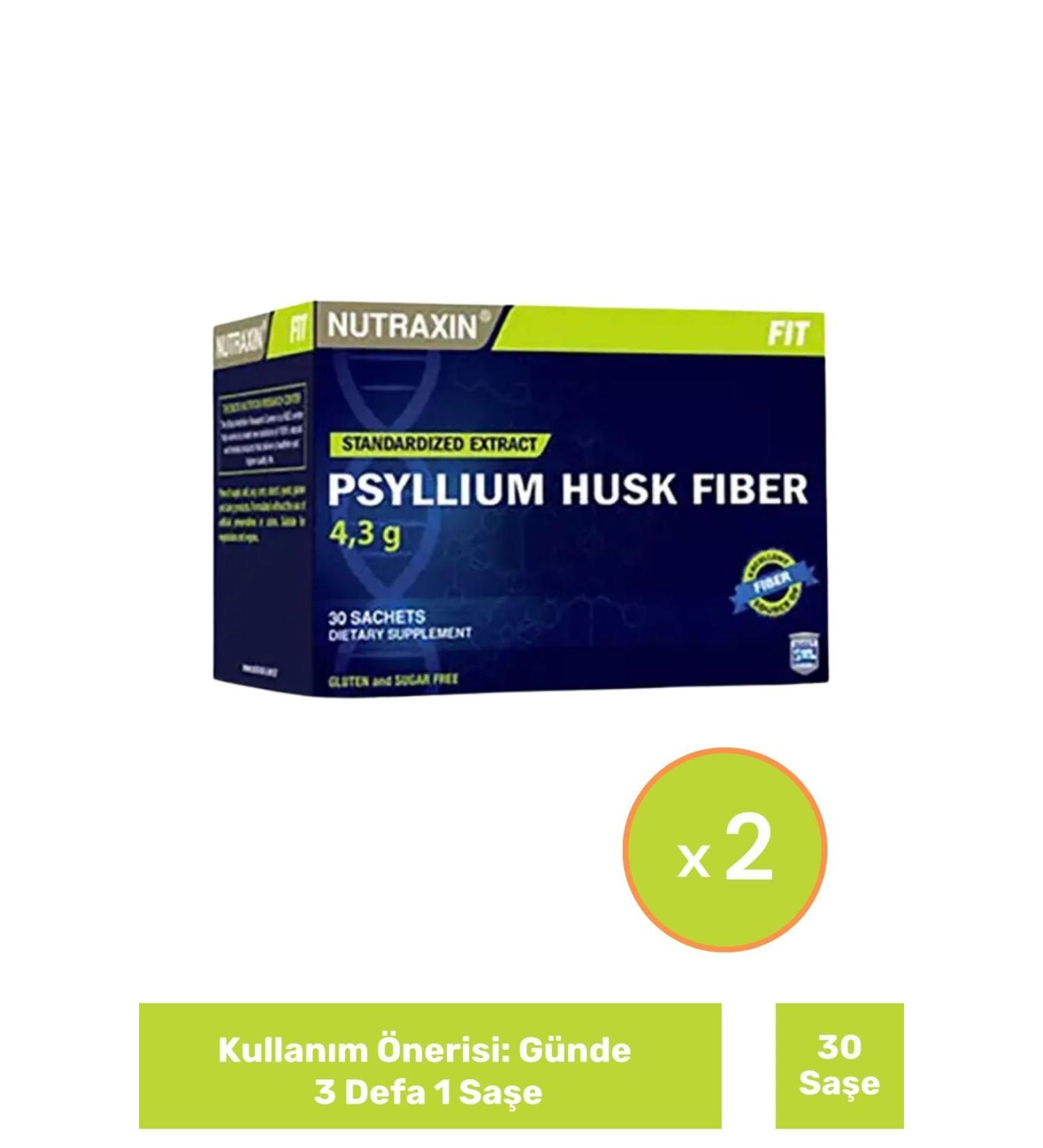 Nutraxin Psyllium Husk Fiber 30 Sachets X 2 Pieces