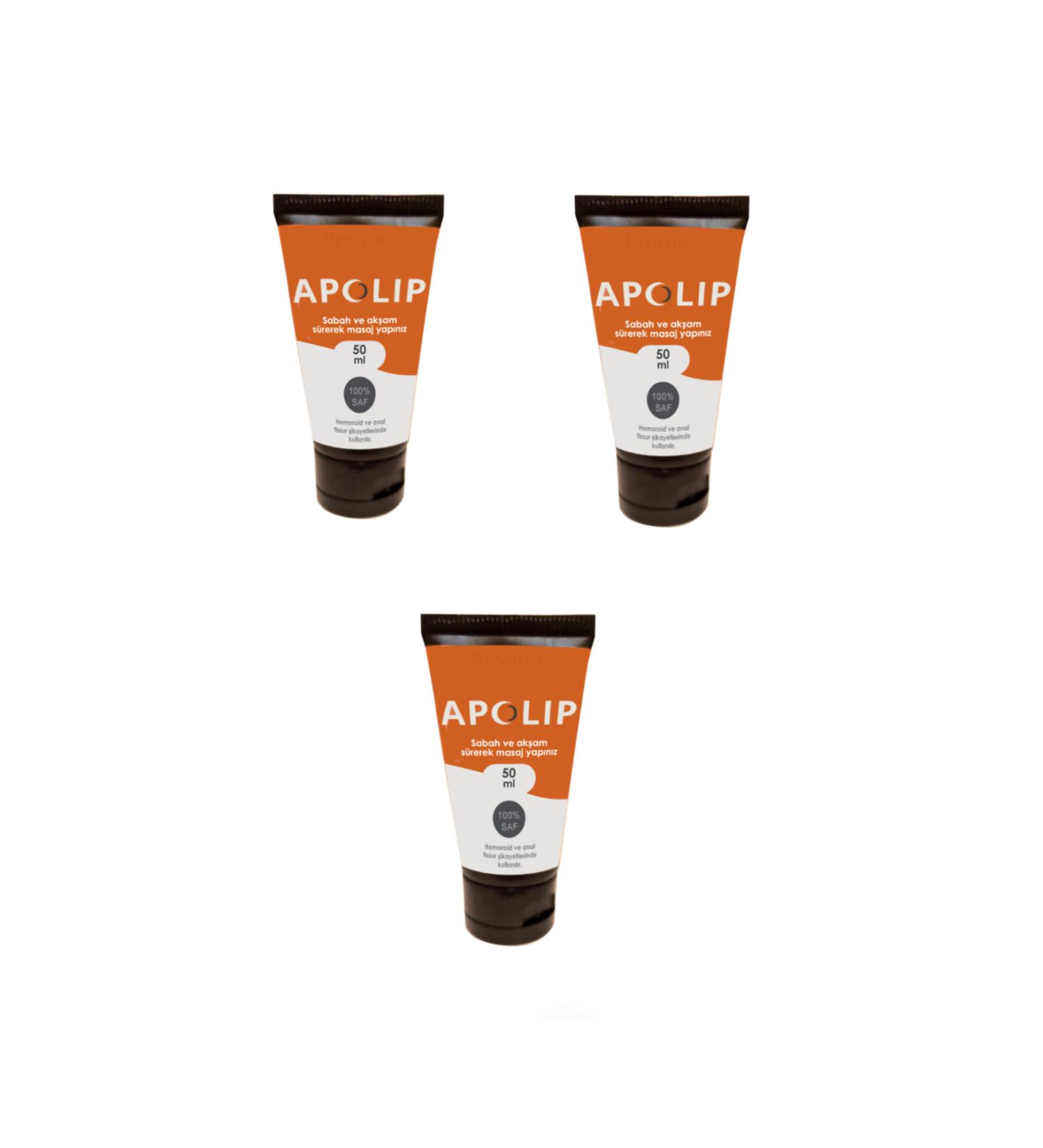Prorino Apolip Cream 50ml 3 Pieces / Apolip Hemorrhoid Cream 50ml 3 Pieces
