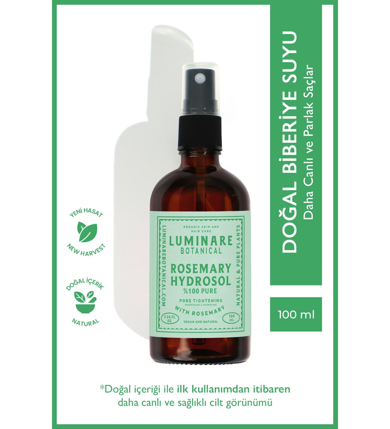 Luminare Botanical 0 Pure Rosemary Water Hydrosol Tonic Effective Against Hair Loss Strengthening and Revitalizing