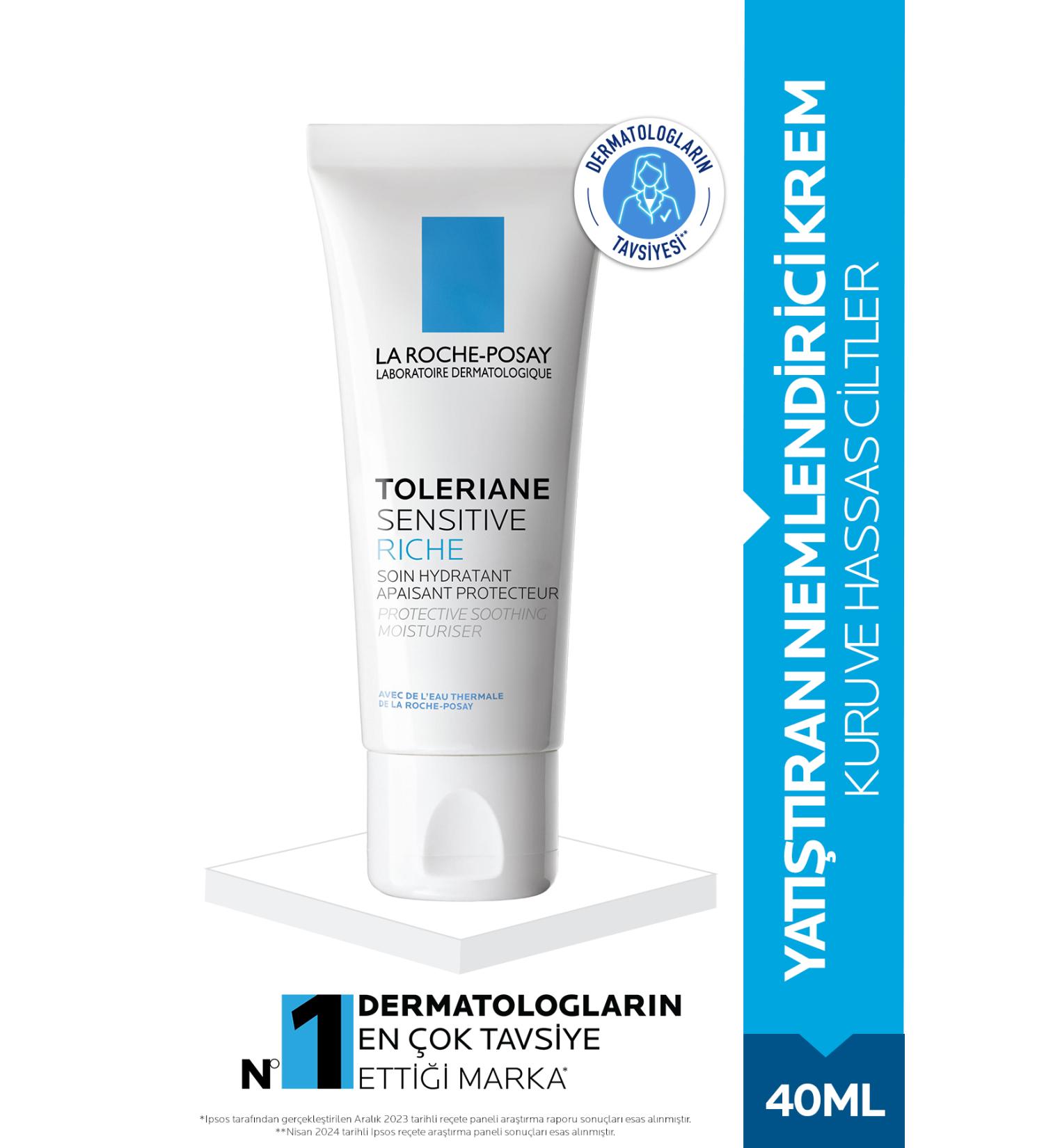 La Roche Posay Toleriane Sensitive Riche Moisturizing Face Cream 40 ml - For Dry and Sensitive Skin