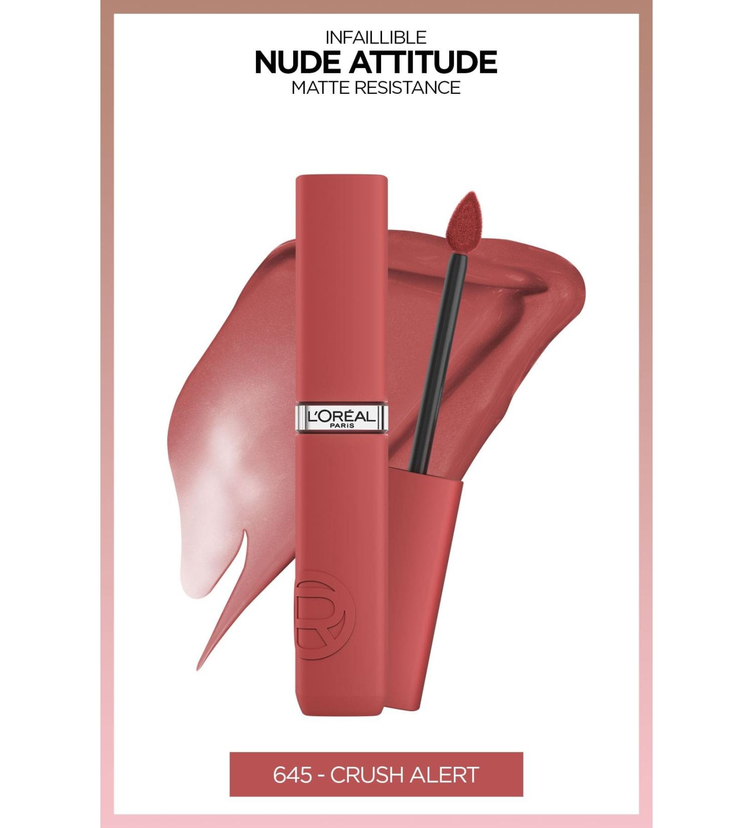 L'Oreal Paris Infaillible Matte Resistance Liquid Matte Lipstick - 645 Crush Alert - Buy Online on GoSupps.com