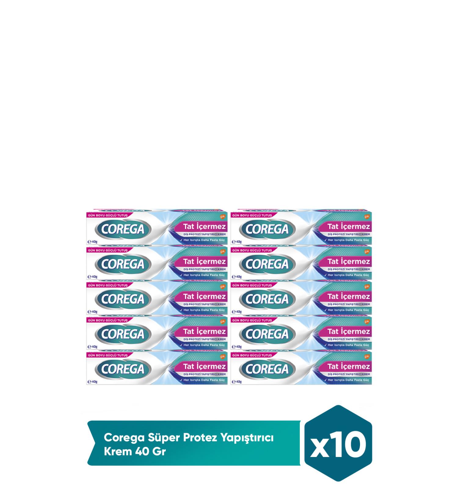 Corega Super Denture Adhesive Cream 40 Gr x10 Pcs - Buy Online on GoSupps.com