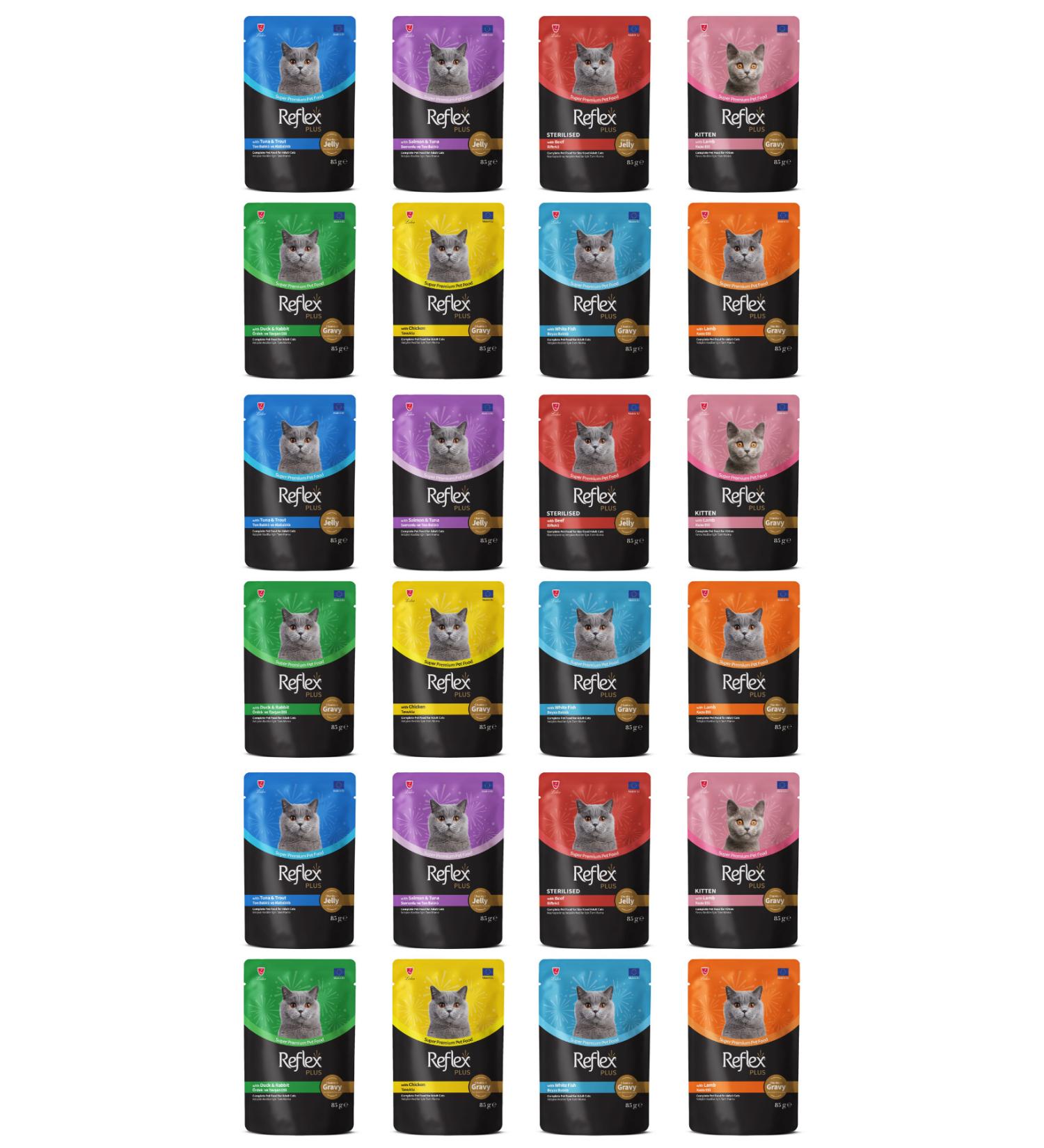 Reflex Mixed Sauce Cat Wet Food Cat Pouch 85 Gr X 24 Pieces