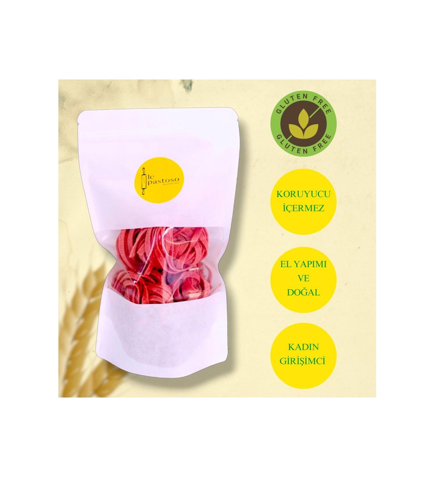 le pastoso 300 gr. Handmade Gluten-free Beetroot Fettuccine Pasta