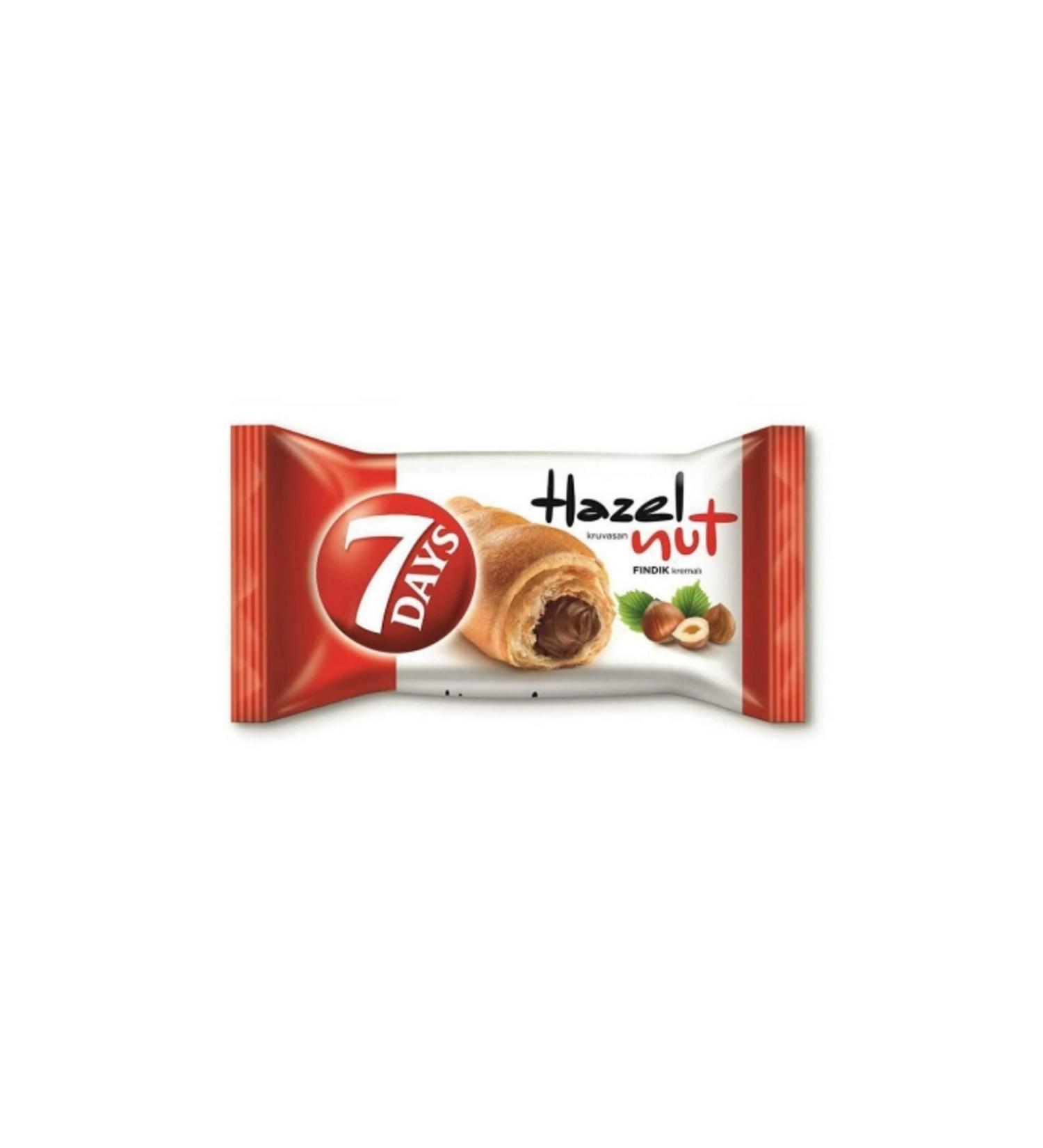 7DAYS Croissant Hazelnut 72 Gr. (12 PIECES)