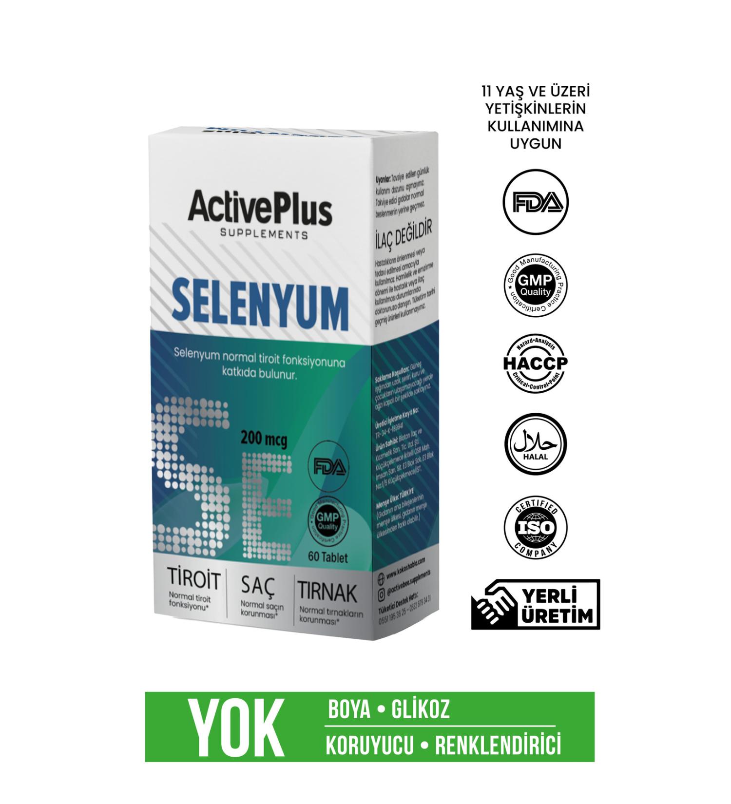 ActiveBee Supplements Selenium 60 Tablets - Powerful Antioxidant Protection and Immune Support - Buy Online on GoSupps.com