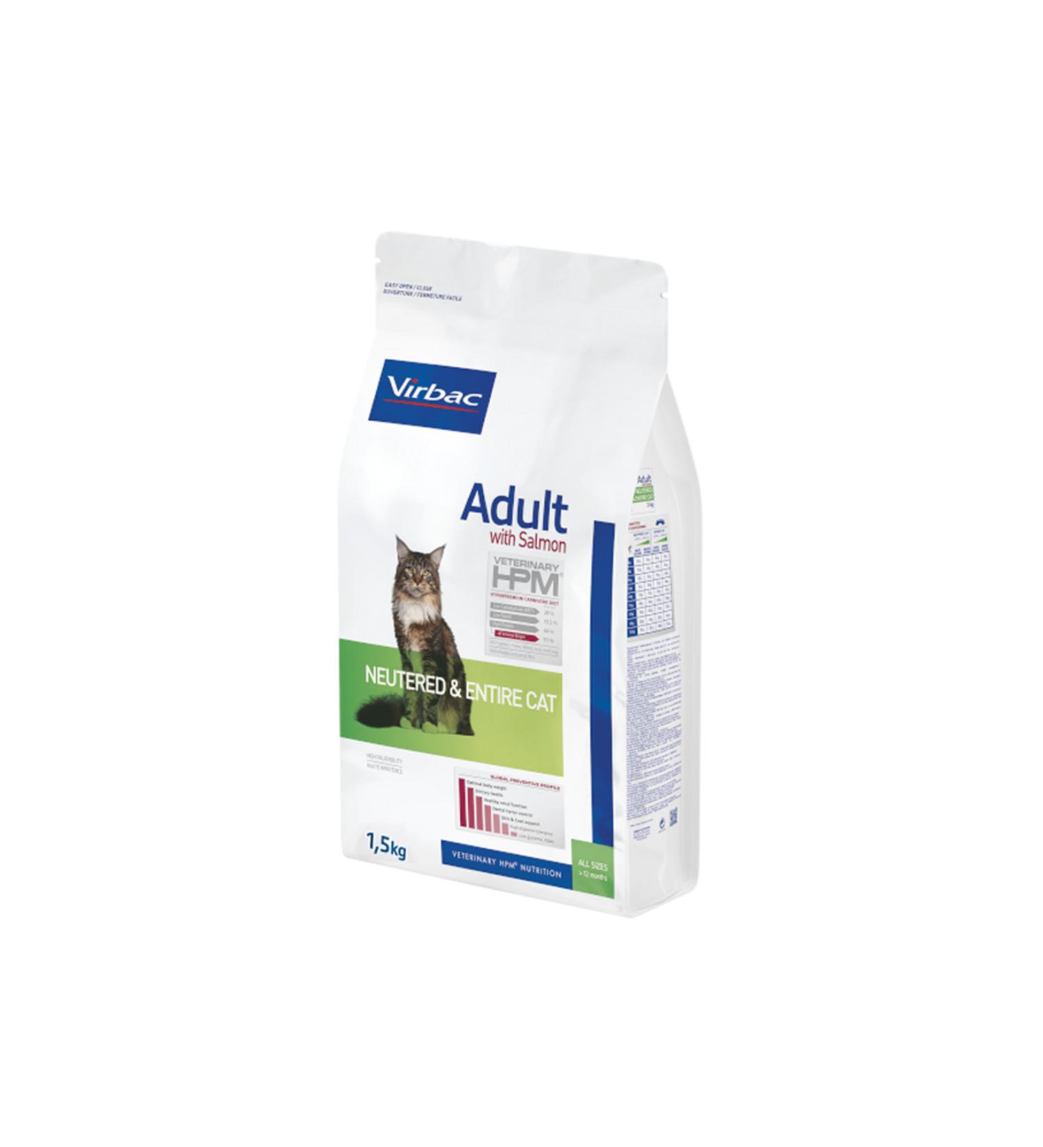 Virbac Adult Neutered & Entire Salmon Neutered Cat Food 1.5 kg