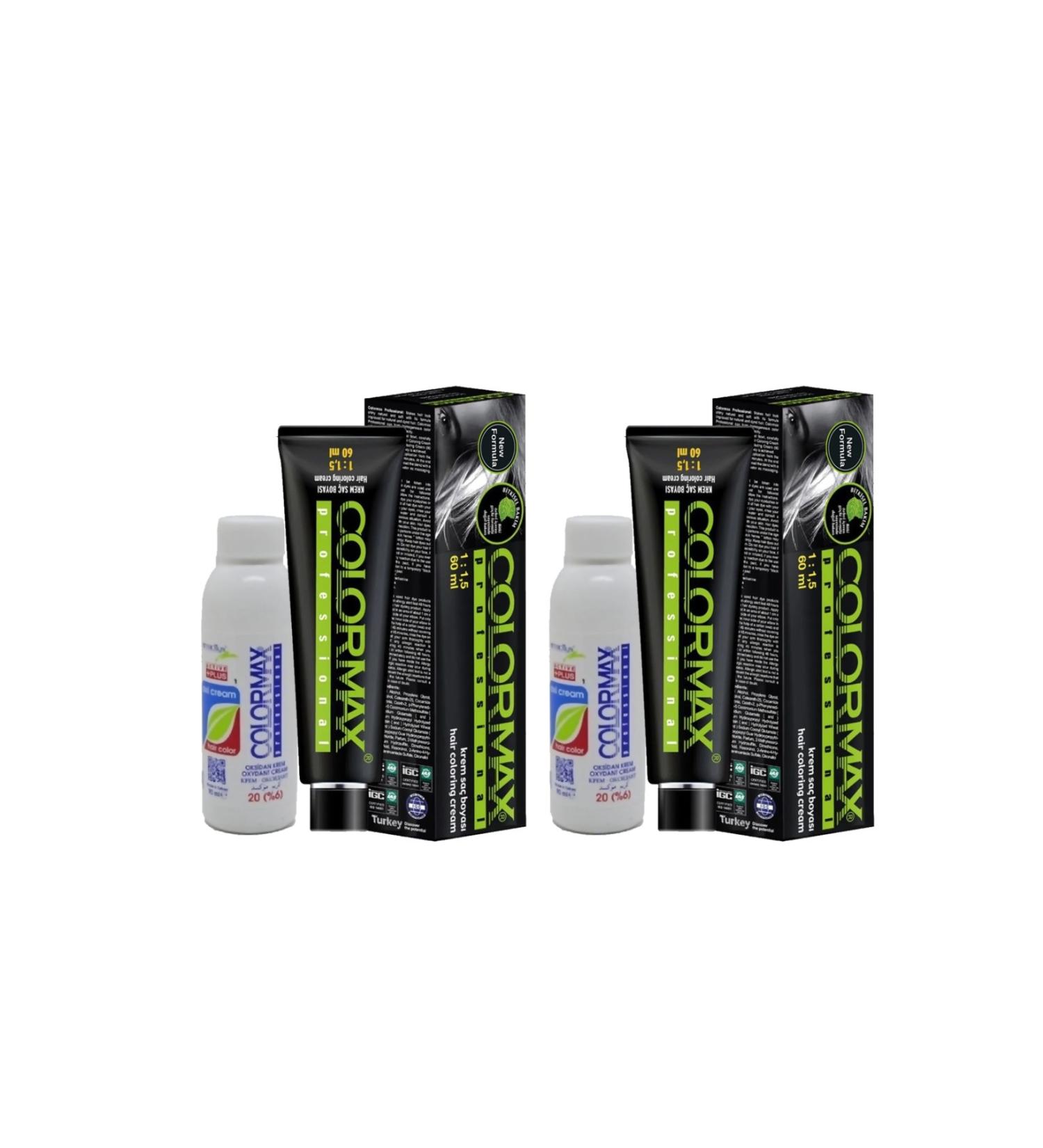 Colormax New Formula 2025/09.04 Very Light Copper 60 Ml 2 Hair Dye + 2 90 Ml Oxidant Set