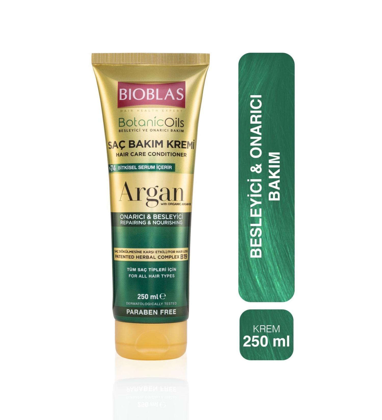 Bioblas Botanic Oils Argan Oil Hair Conditioner 250 Ml Repairing Argan Hair Care Cream 3-Pack - Buy Online on GoSupps.com