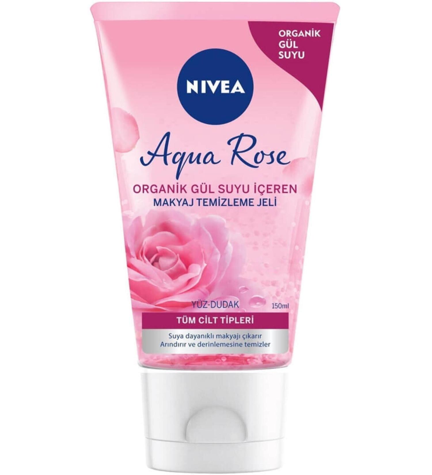 NIVEA Organic Rose Water Containing Make-Up Remover Gel Effectively Removes Waterproof Make-Up eleg.1987