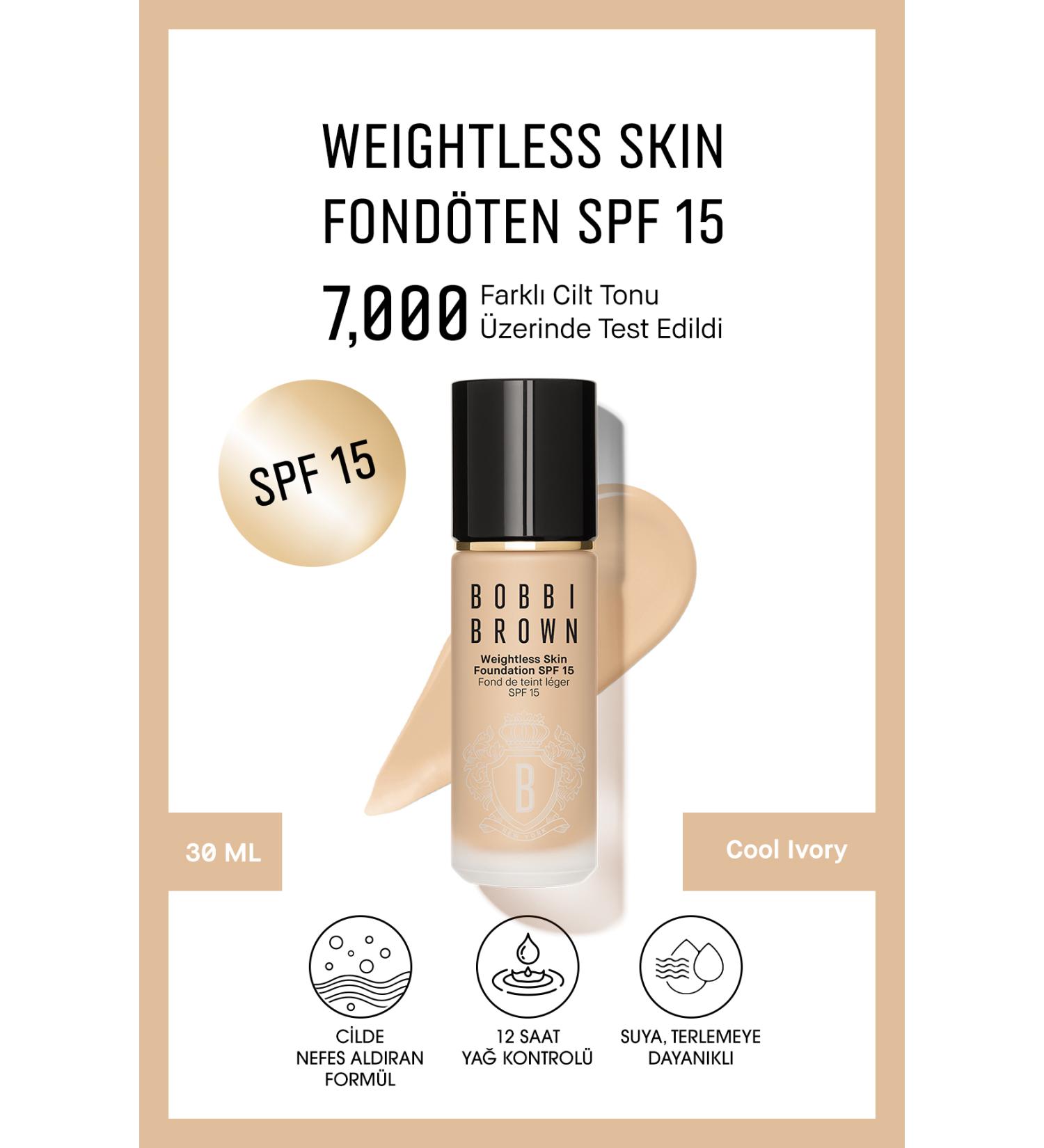 Bobbi Brown Matte Foundation Containing Hyaluronic Acid that Breathes into the Skin -SPF 15-Cool Ivory-30 ml