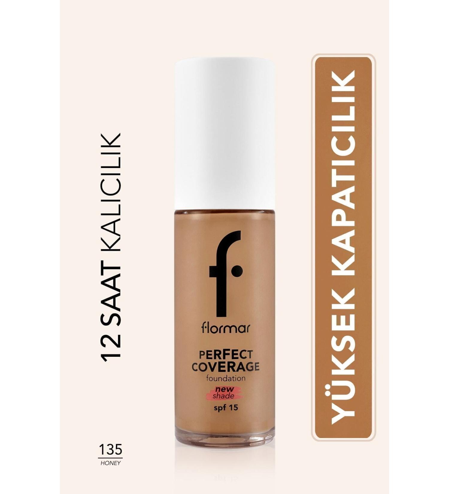 Flormar Perfect Coverage Intense Covering Smoothing Foundation (Warm Undertone) -135 HazelNTRLB 413