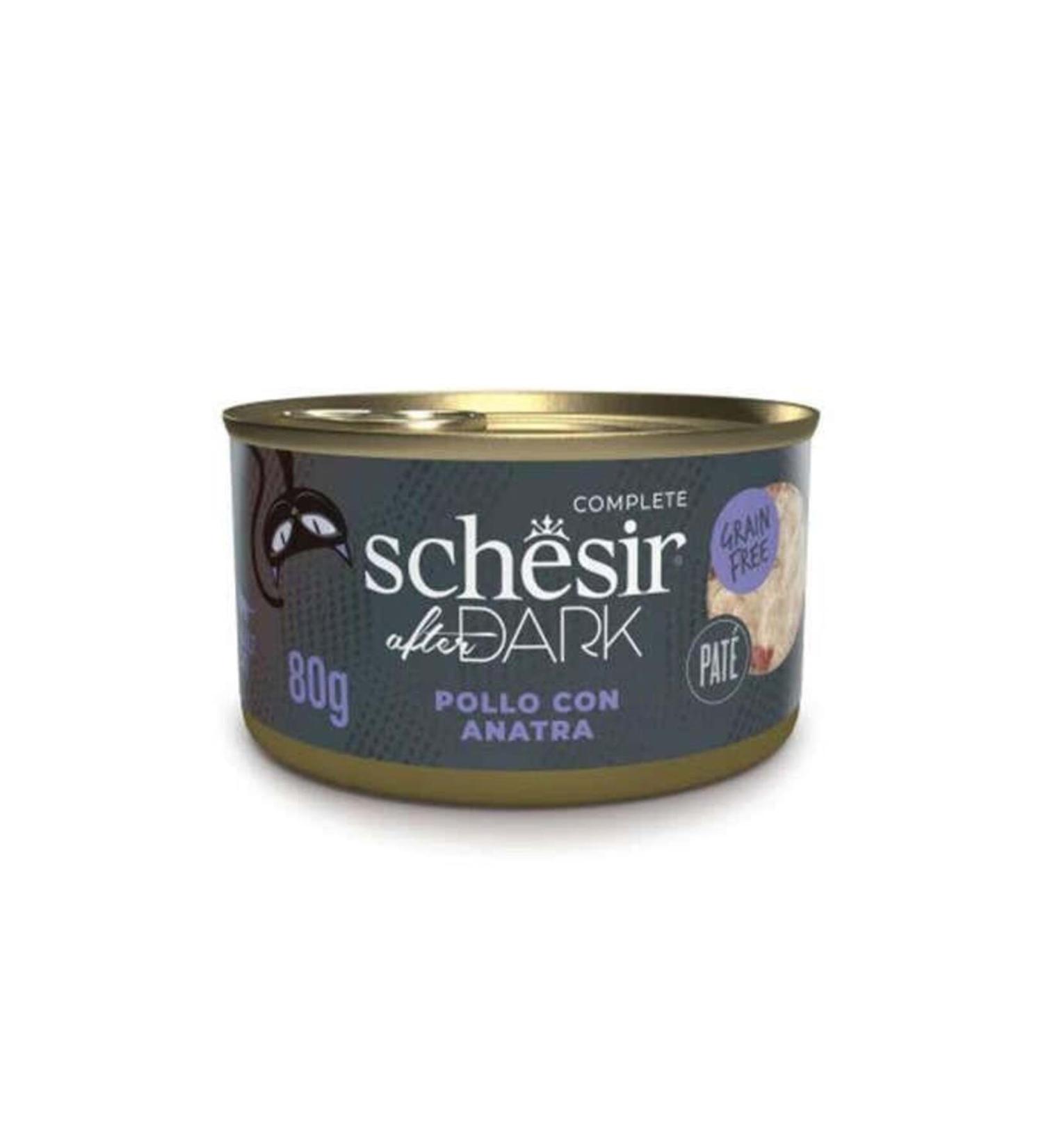 Schesir After Dark Pate Chicken and Duck Adult Cat Canned Food 80 gr