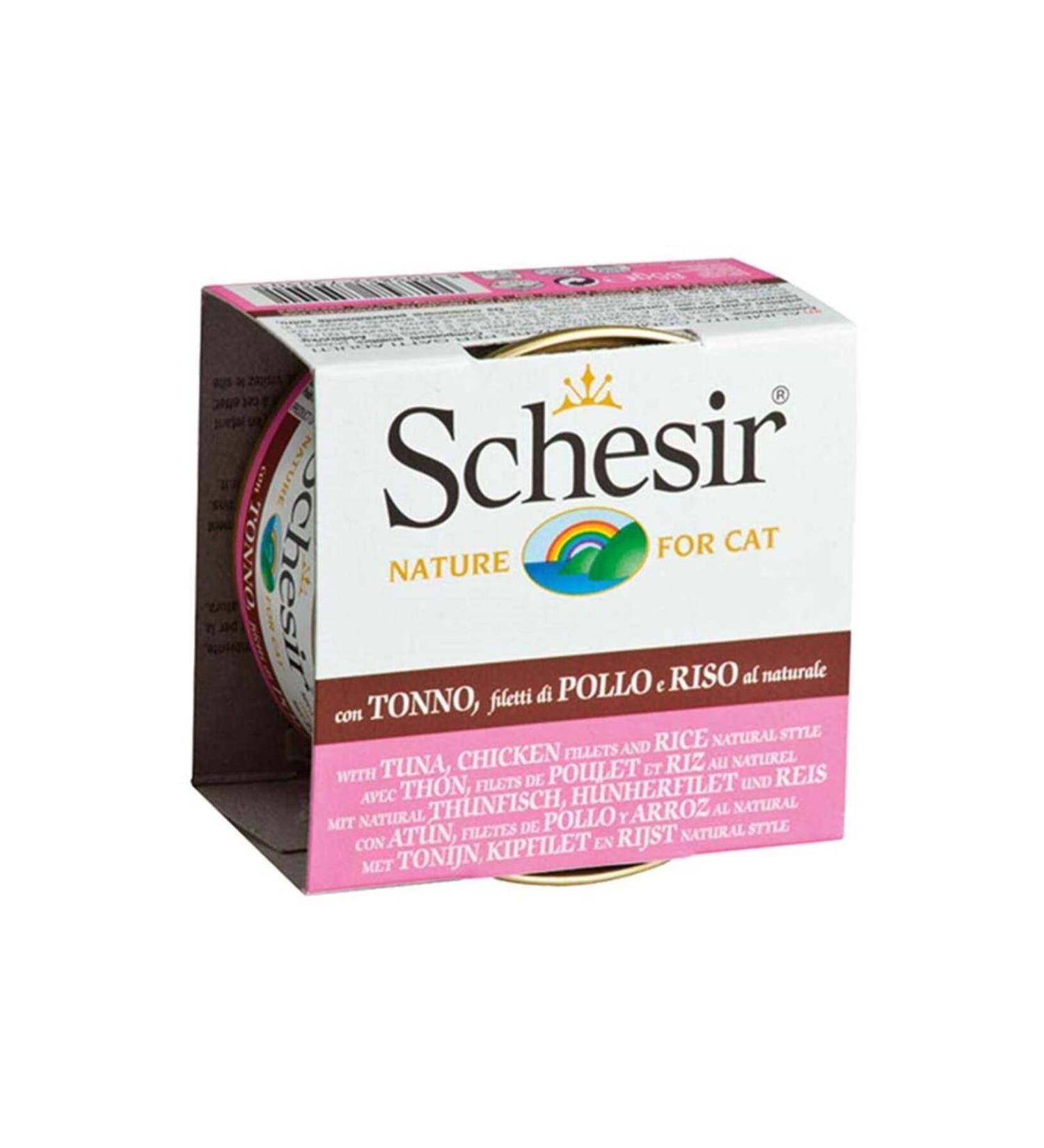 Schesir C175 Tuna and Chicken Rice Cat Canned Food 85 gr