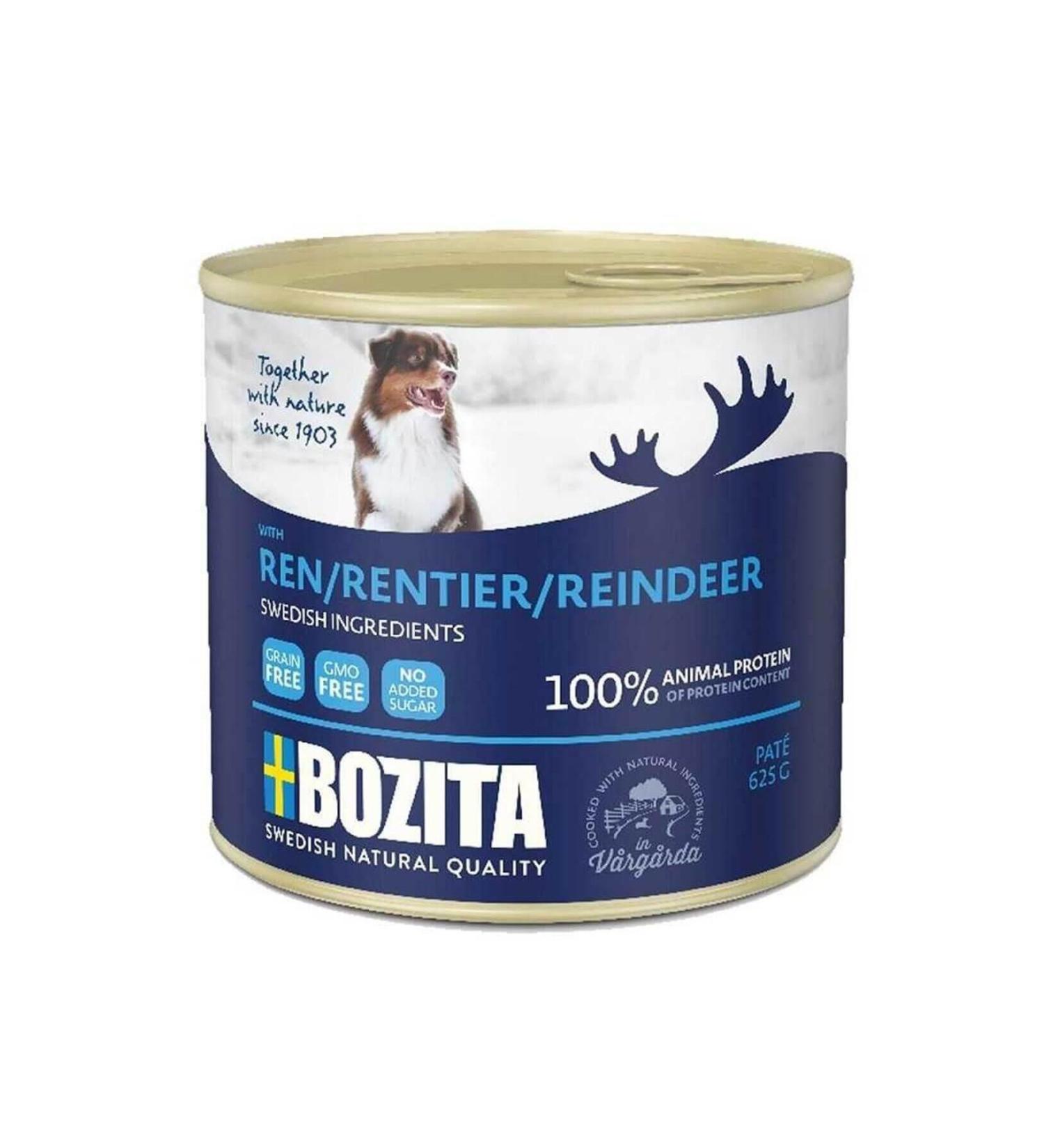 Bozita Grain-Free Reindeer Paste Adult Dog Canned Food 625gr