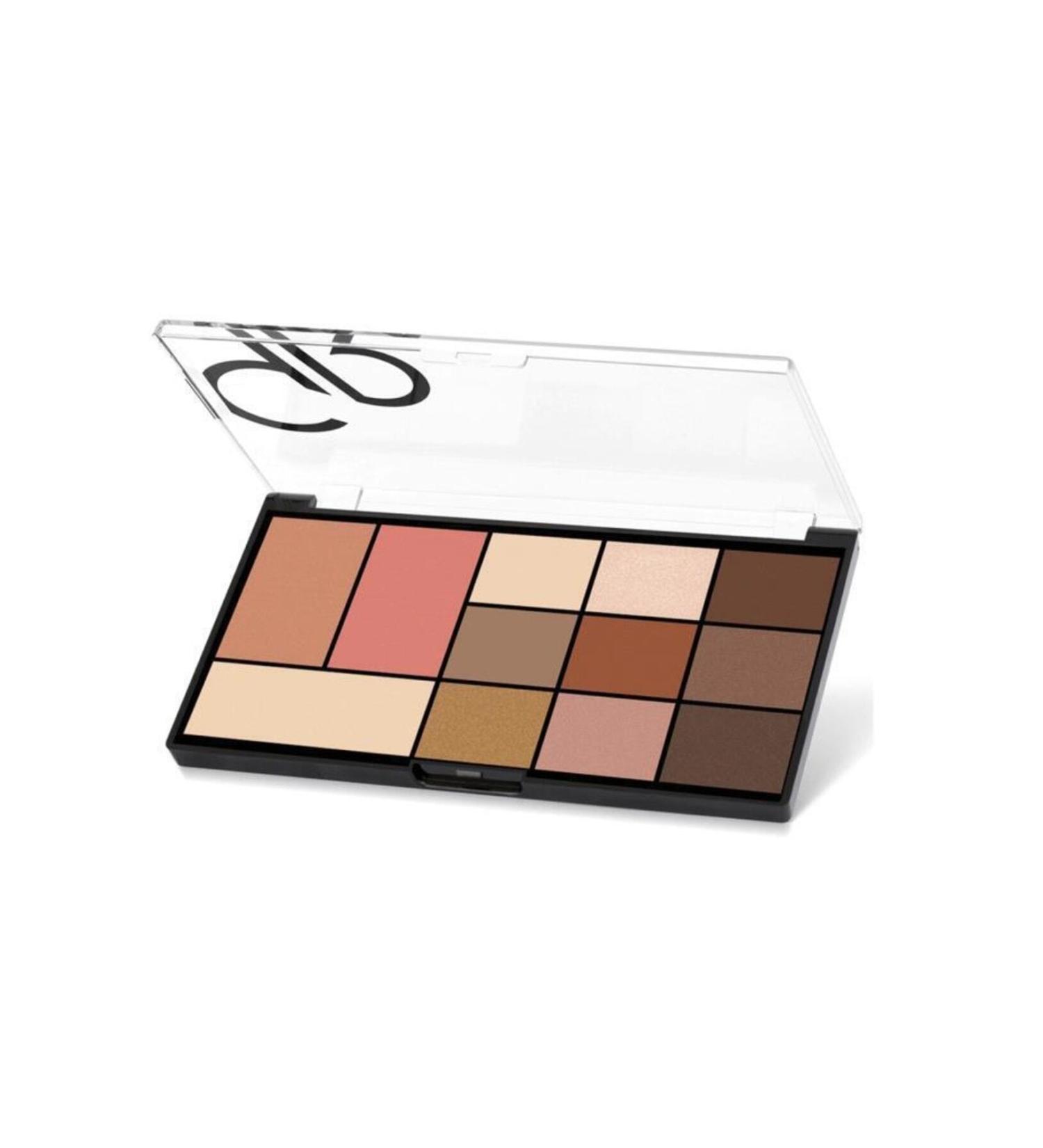 Golden Rose Face and Eye Palette with Long-Lasting Effect and Rich Pigmented Formula