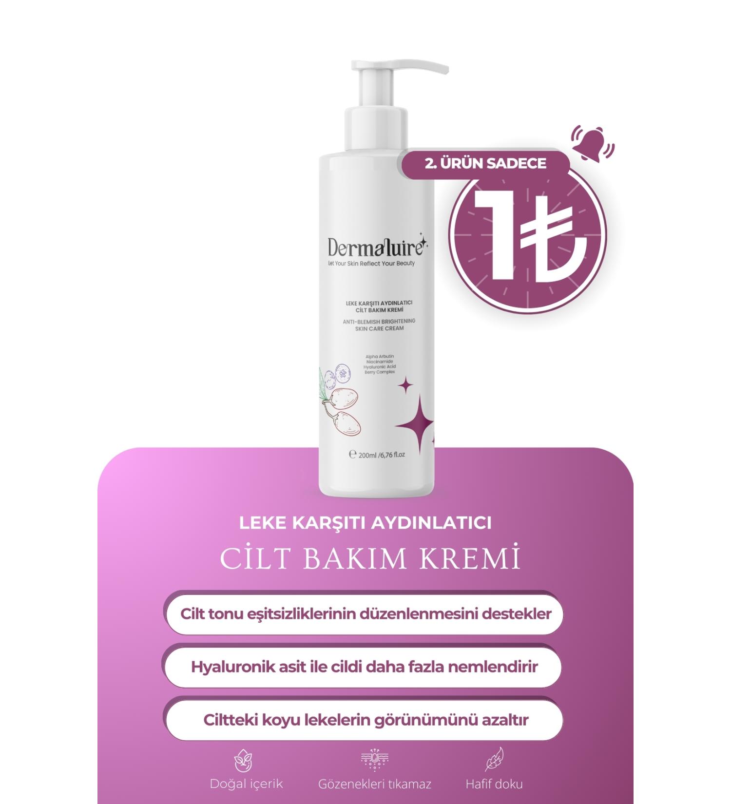 Dermaluire Anti-Blemish Brightening Skin Care Cream 200ml (Alpha Arbutin Niacinamide Hyaluronic Acid) - Buy Online on GoSupps.com