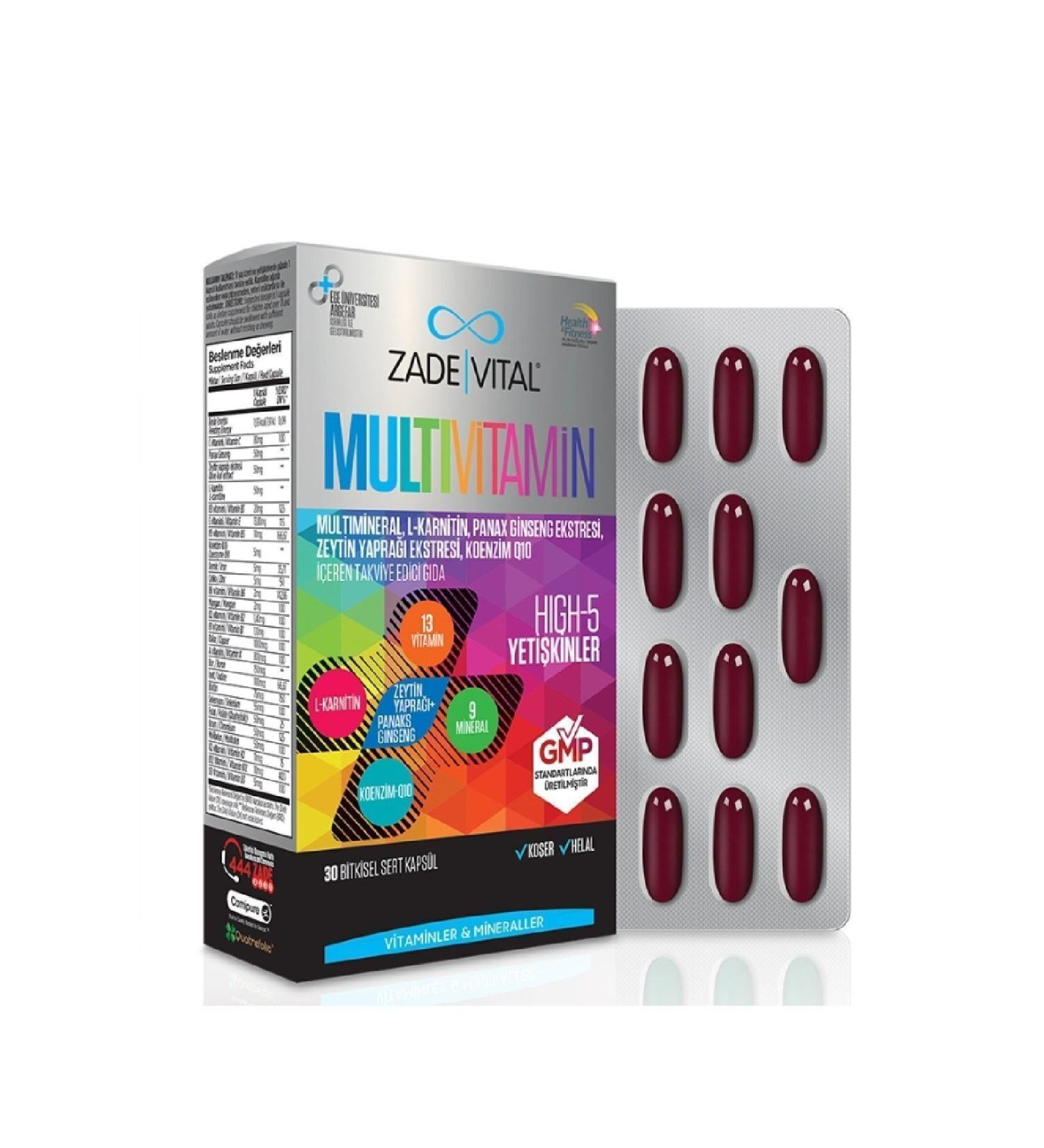 Zade Vital Multivitamin 30 Capsules