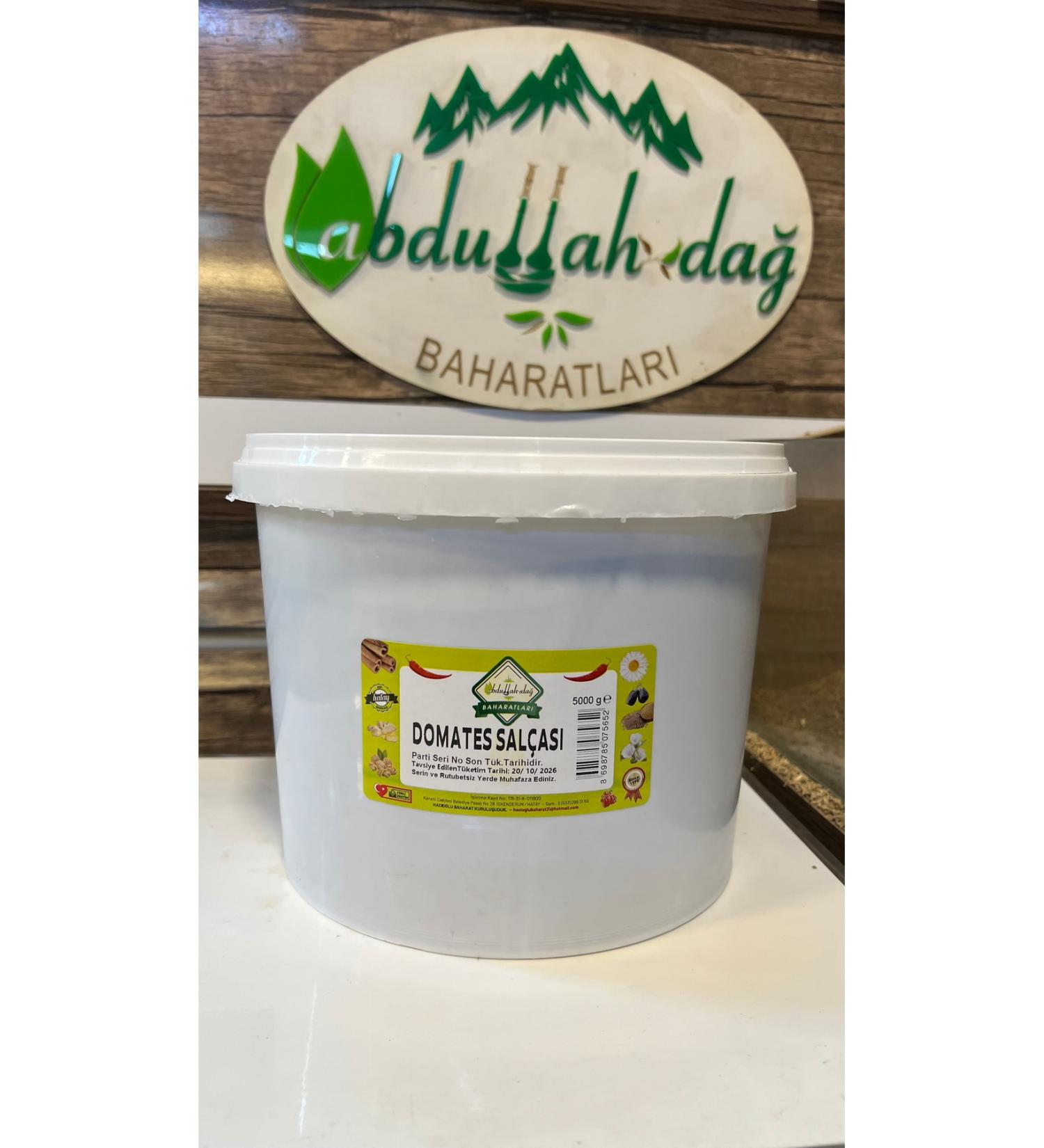 ABDULLAH DA Hatay Local Natural Tomato Paste 5 Kg / 5000 gr Bucket