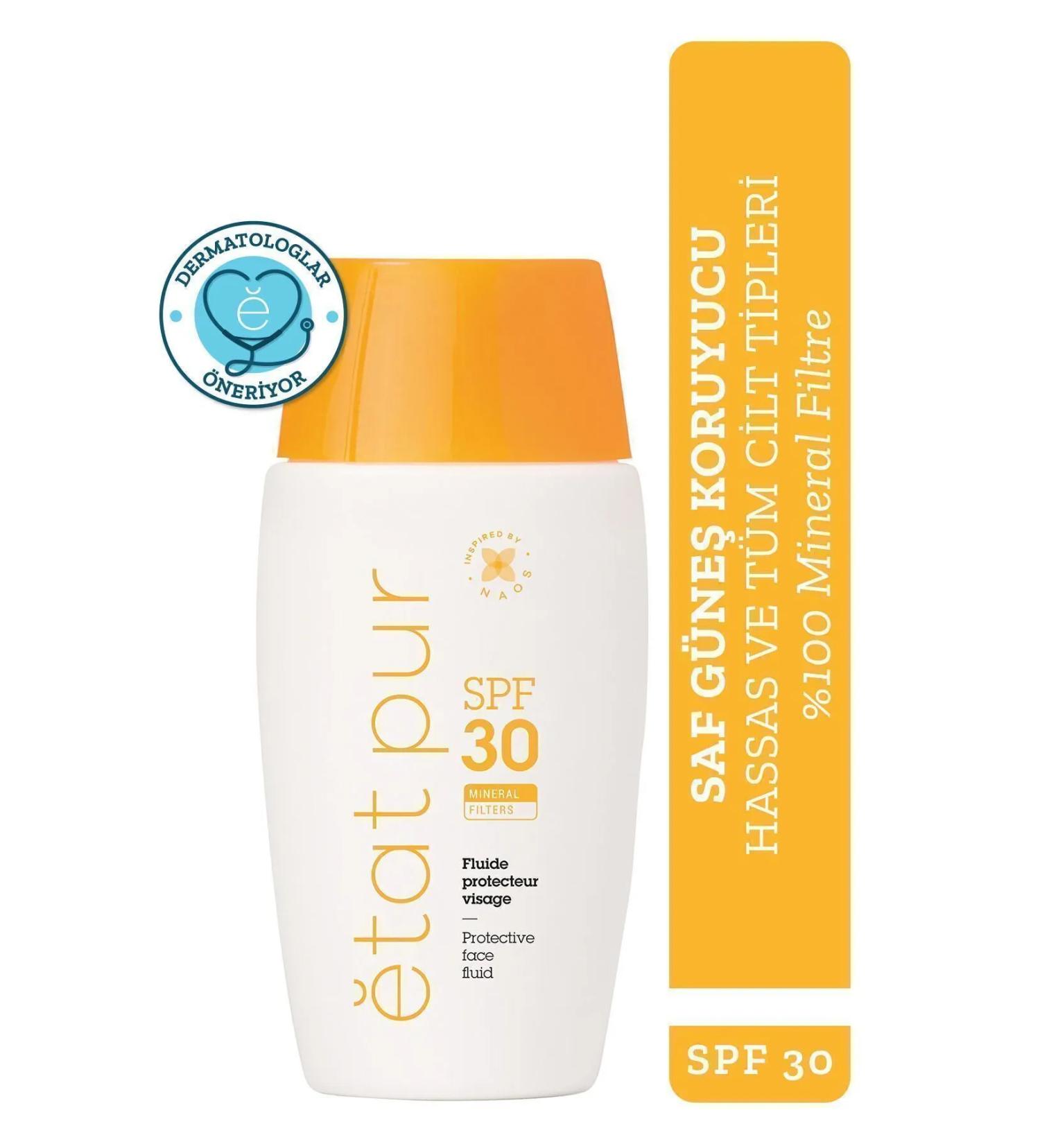 Etat Pur Protective Mineral Fluid Spf30 - Mineral Filter Sunscreen - 40ml - Buy Online on GoSupps.com