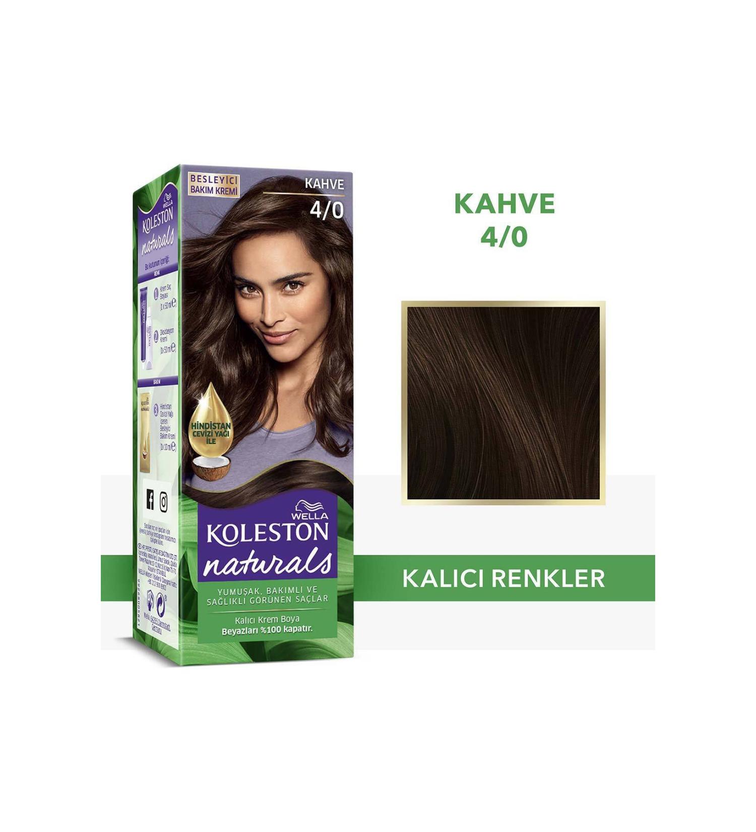 Wella Koleston Naturals Hair Dye 4/0 Brown - Buy Online on GoSupps.com