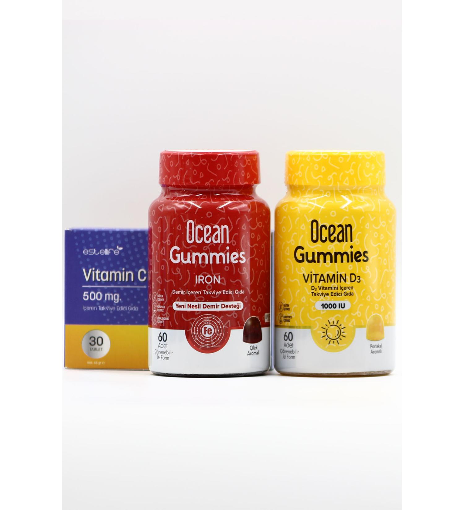 Ocean Gummies Iron & Vit D3 Chewable Vitamin C 30 TB - Buy Online on GoSupps.com