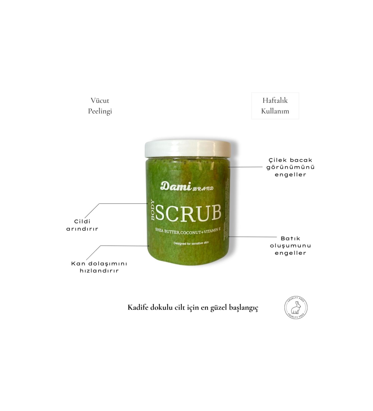 DAM Body Scrub Brightening Granular Body Peeling (Green Apple Flavor)