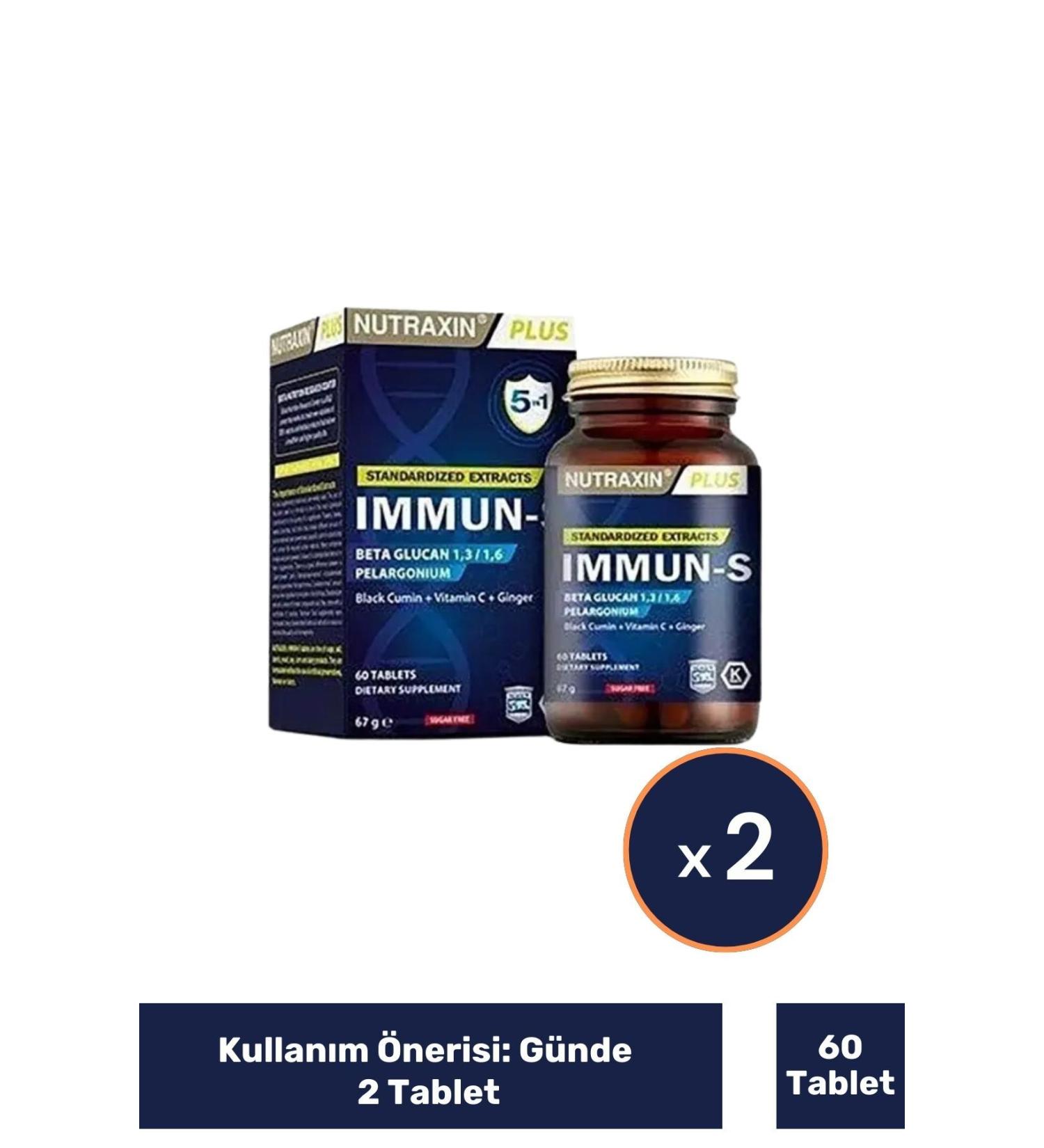 Nutraxin Immun-S 60 Tablets X 2 Pieces