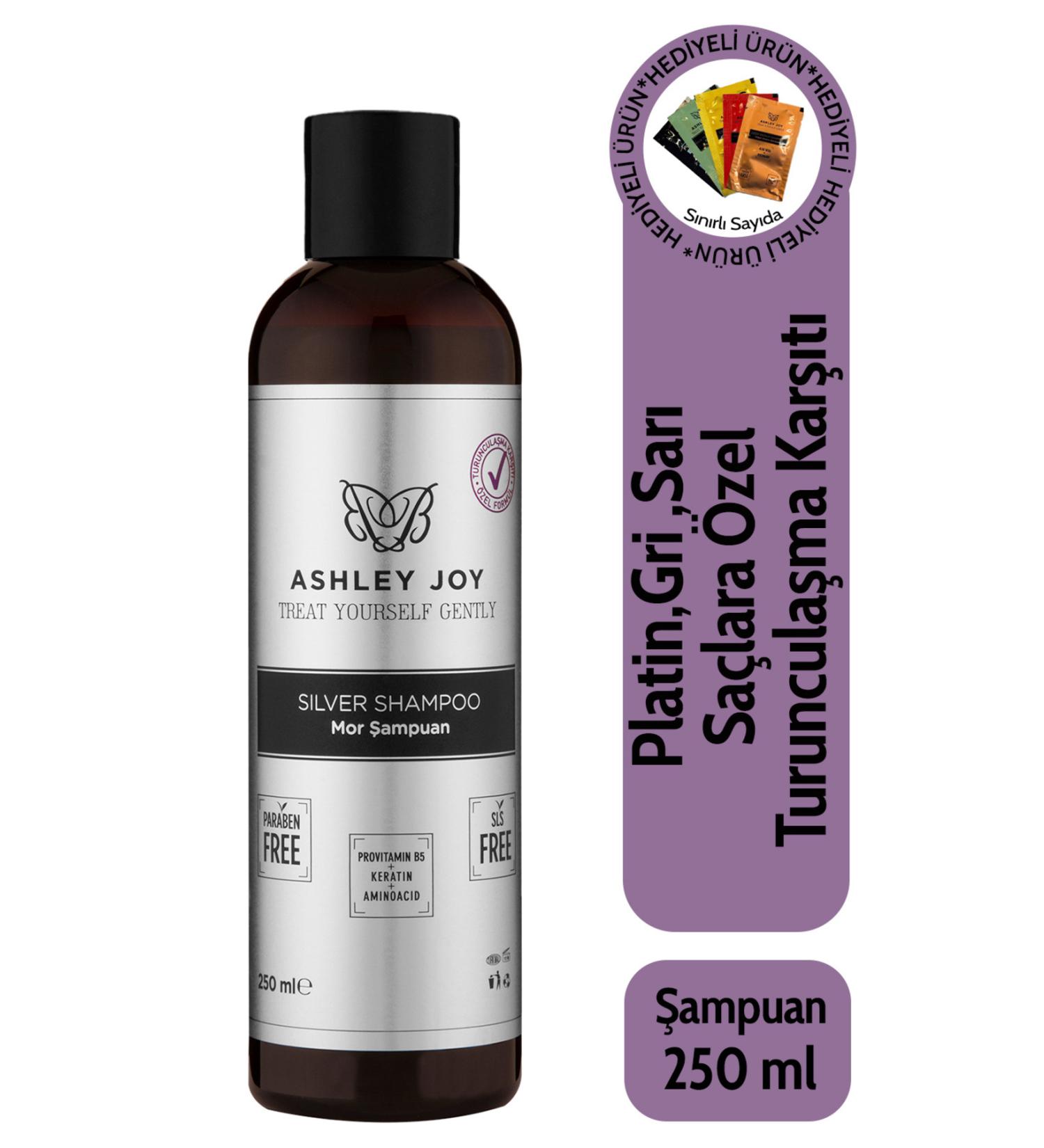Ashley Joy Platinum Anti-Orange Keratin Sulfate-Free Silver Purple Shampoo for Blonde Hair 250ml - Buy Online on GoSupps.com