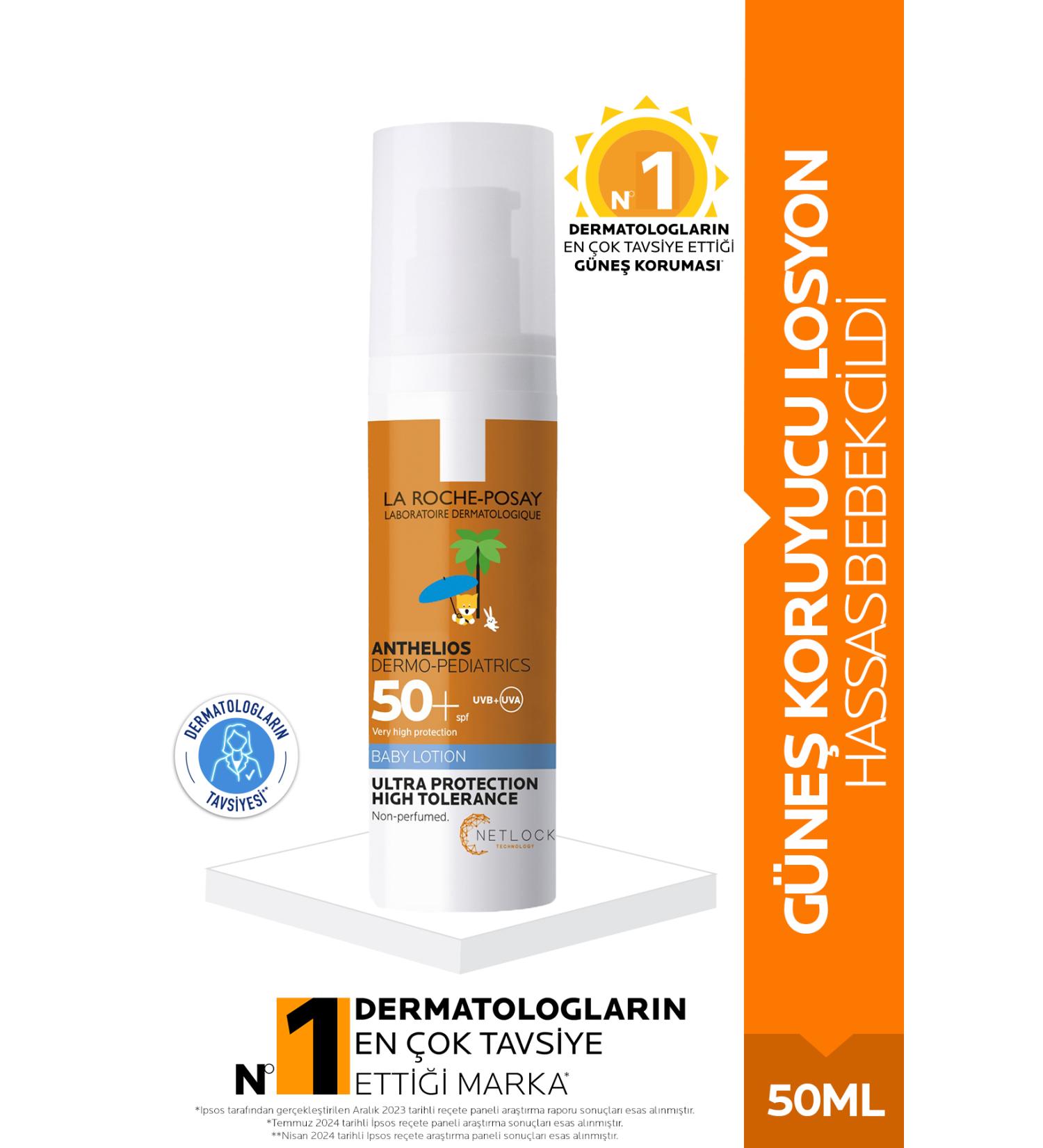 La Roche Posay Anthelios Dermo Pediatrics Spf 50+ Sunscreen Lotion for Babies 50 ml - For Children
