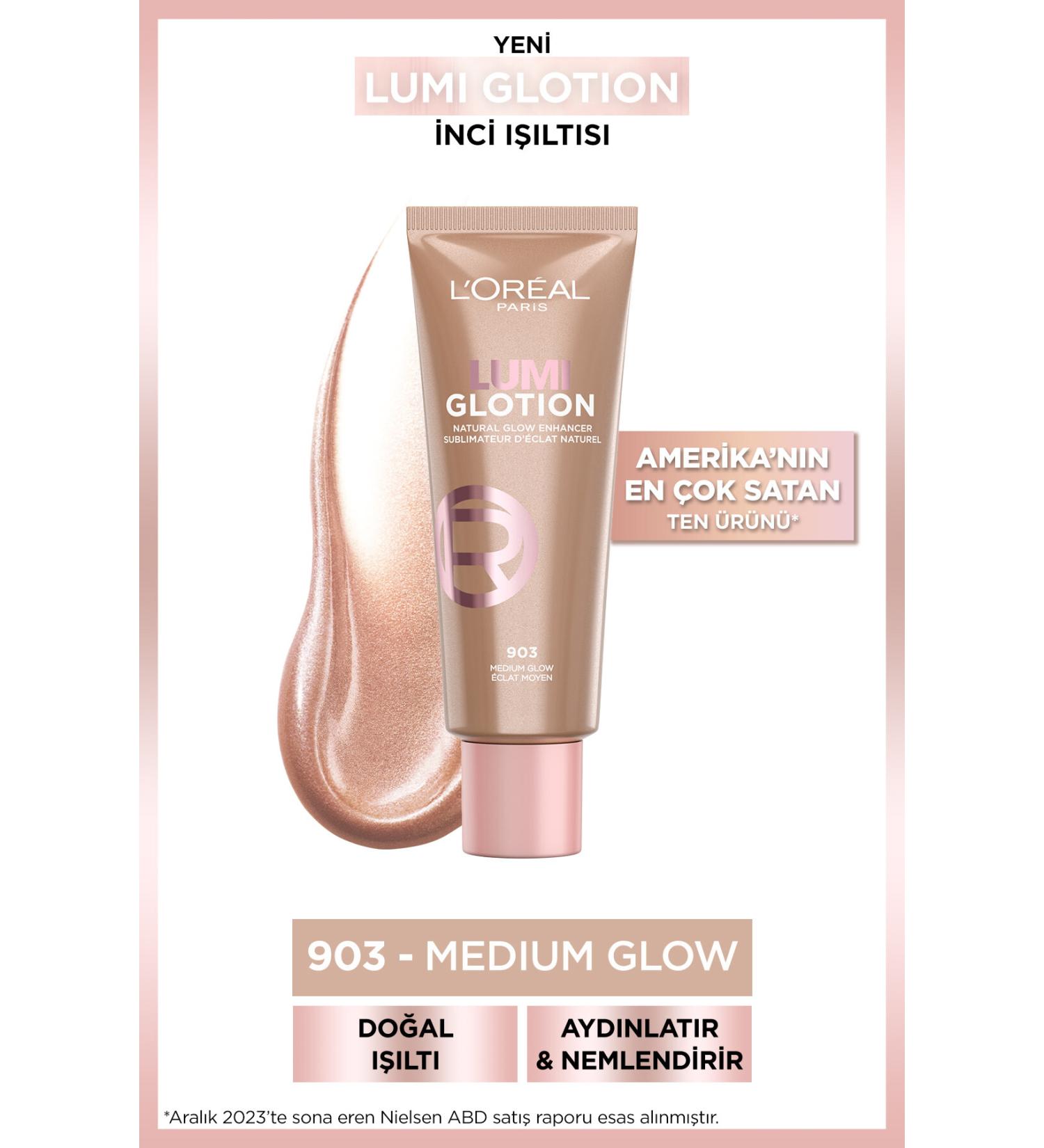 L'Oreal Paris Glotion All-in-one Natural Glow 903 - Medium Glow 40 ml Highlighter Liquid Illuminator - Buy Online on GoSupps.com