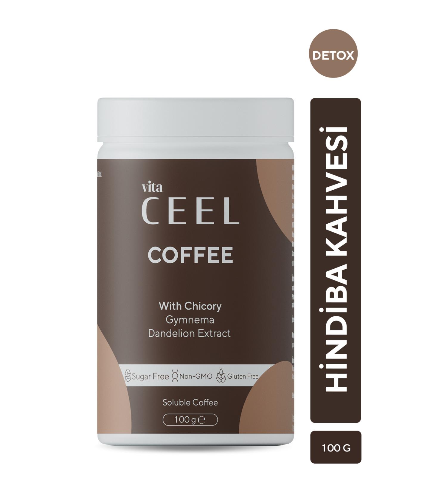 Vita Ceel Chicory and Gymneya Detox Coffee-100 gr. - Buy Online on GoSupps.com