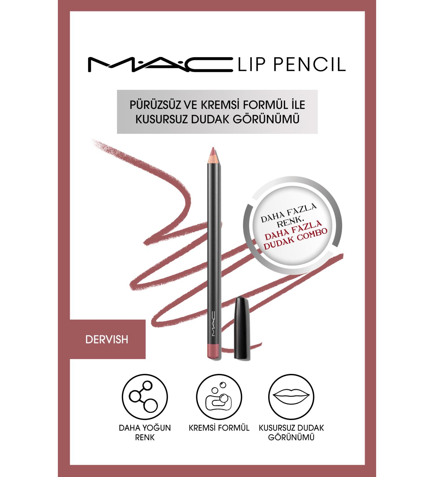 Mac Creamy Permanent Lip Pencil - Lip Pencil - Dervish 1.45 G