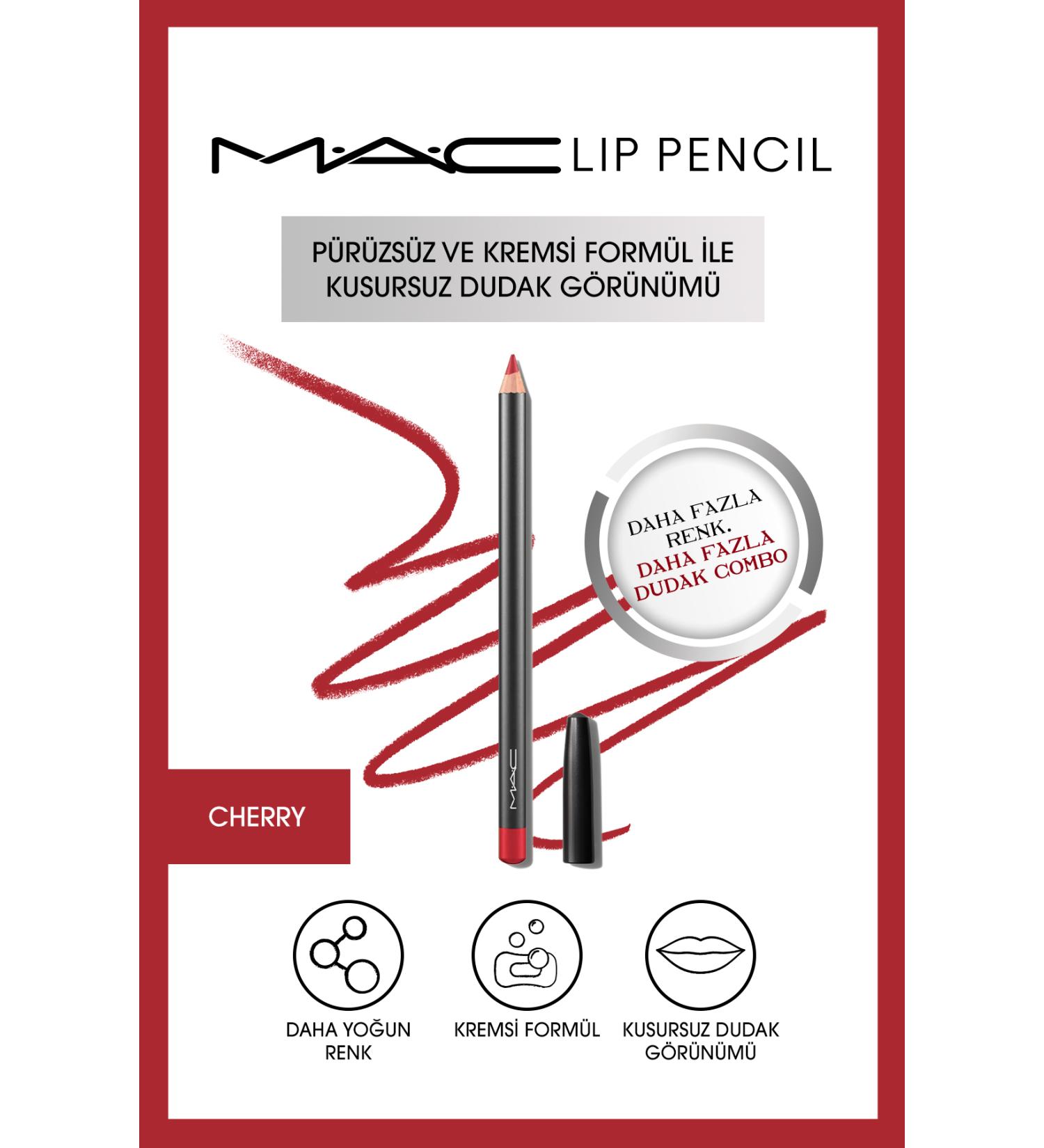 Mac Creamy Permanent Lip Pencil - Lip Pencil - Cherry 1.45 G