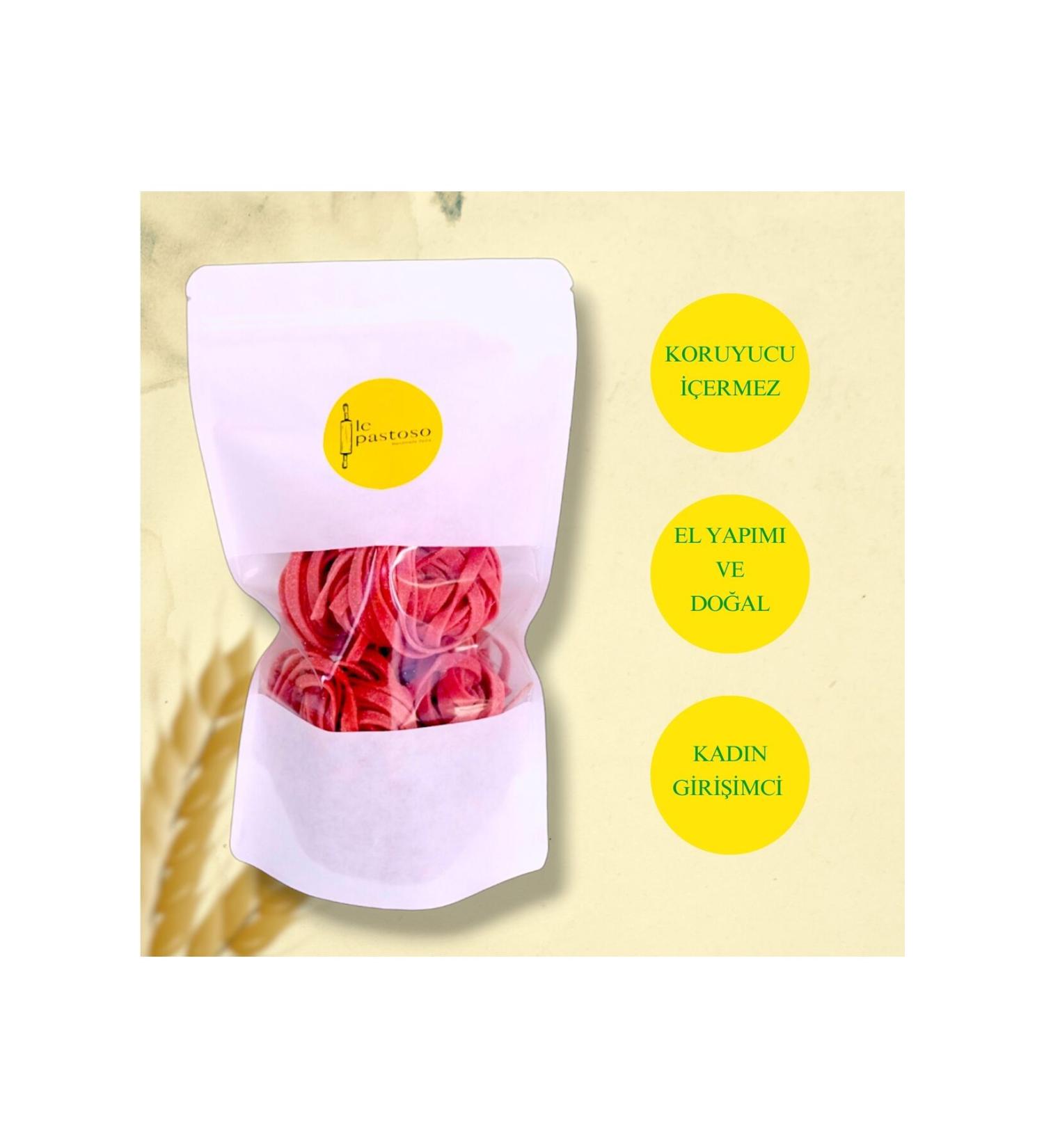 le pastoso 300 gr. Handmade Beetroot Fettuccine Pasta