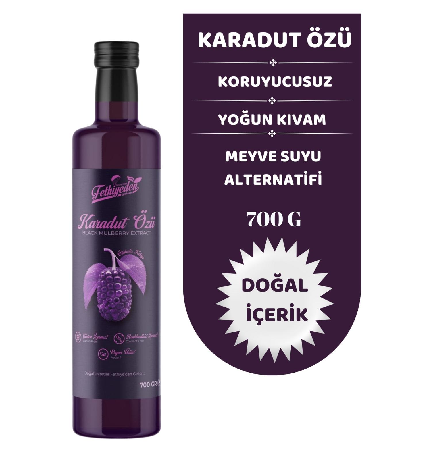 HAND MADE From Fethiye Natural Additive-Free and Organic Black Mulberry Extract 700ml - Buy Online on GoSupps.com