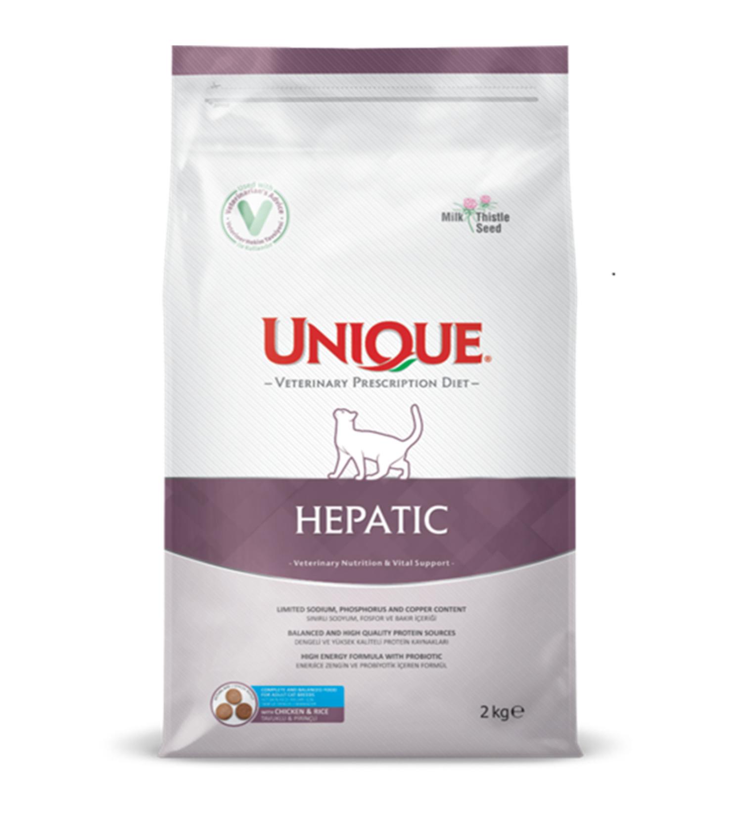 Unique UNIQUE HEPATIC CAT FOOD 2 KG