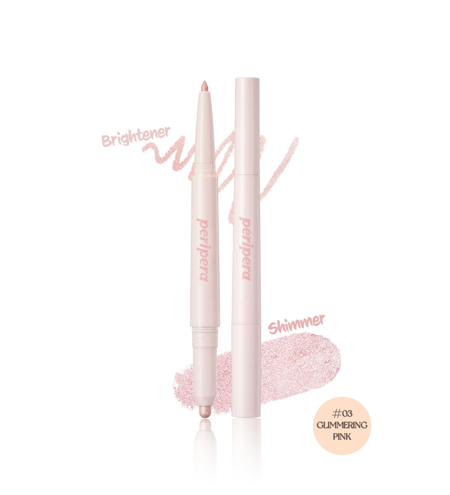 PERIPERA Double-Sided Shimmering Pencil Eyeshadow Sugar Twinkle Duo Eye Stick (03 GL MMER NG PINK) - Buy Online on GoSupps.com