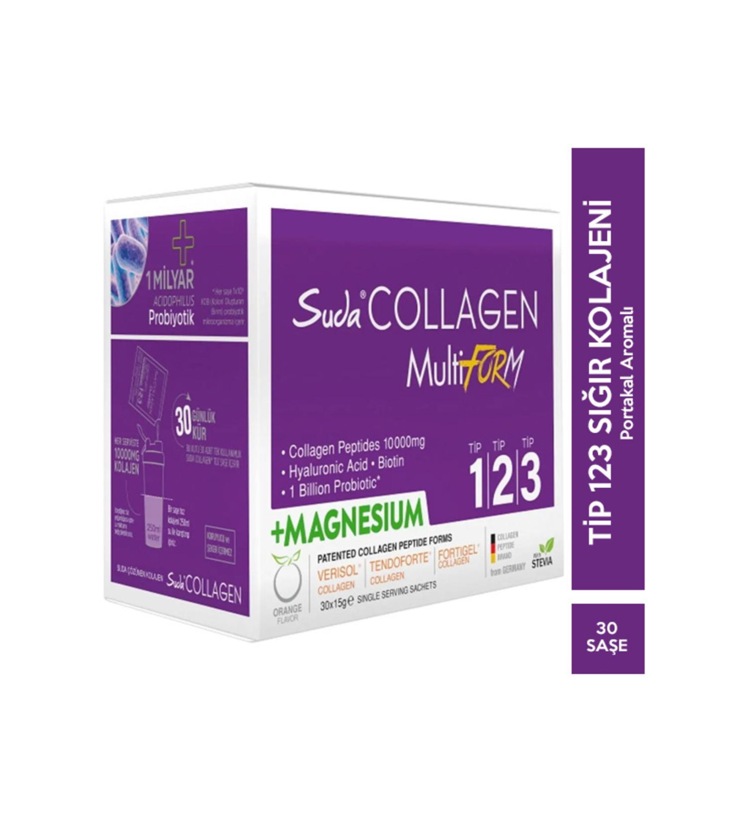 Water Collagen Multiform Orange Magnesium 30 Sachet 15 gr