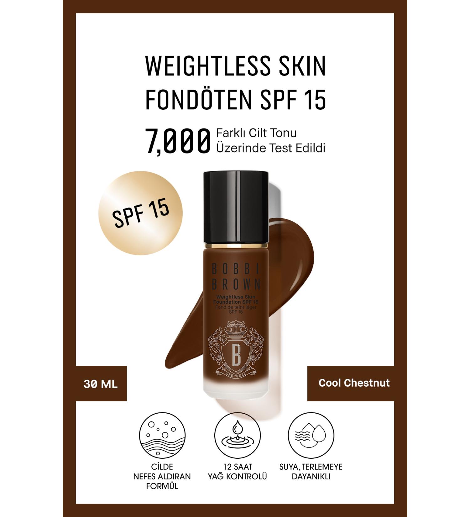 Bobbi Brown Natural-Matte Foundation with Hyaluronic Acid that Lets the Skin Breathe - SPF 15-Cool Chestnut-30 ml PSSNS.56