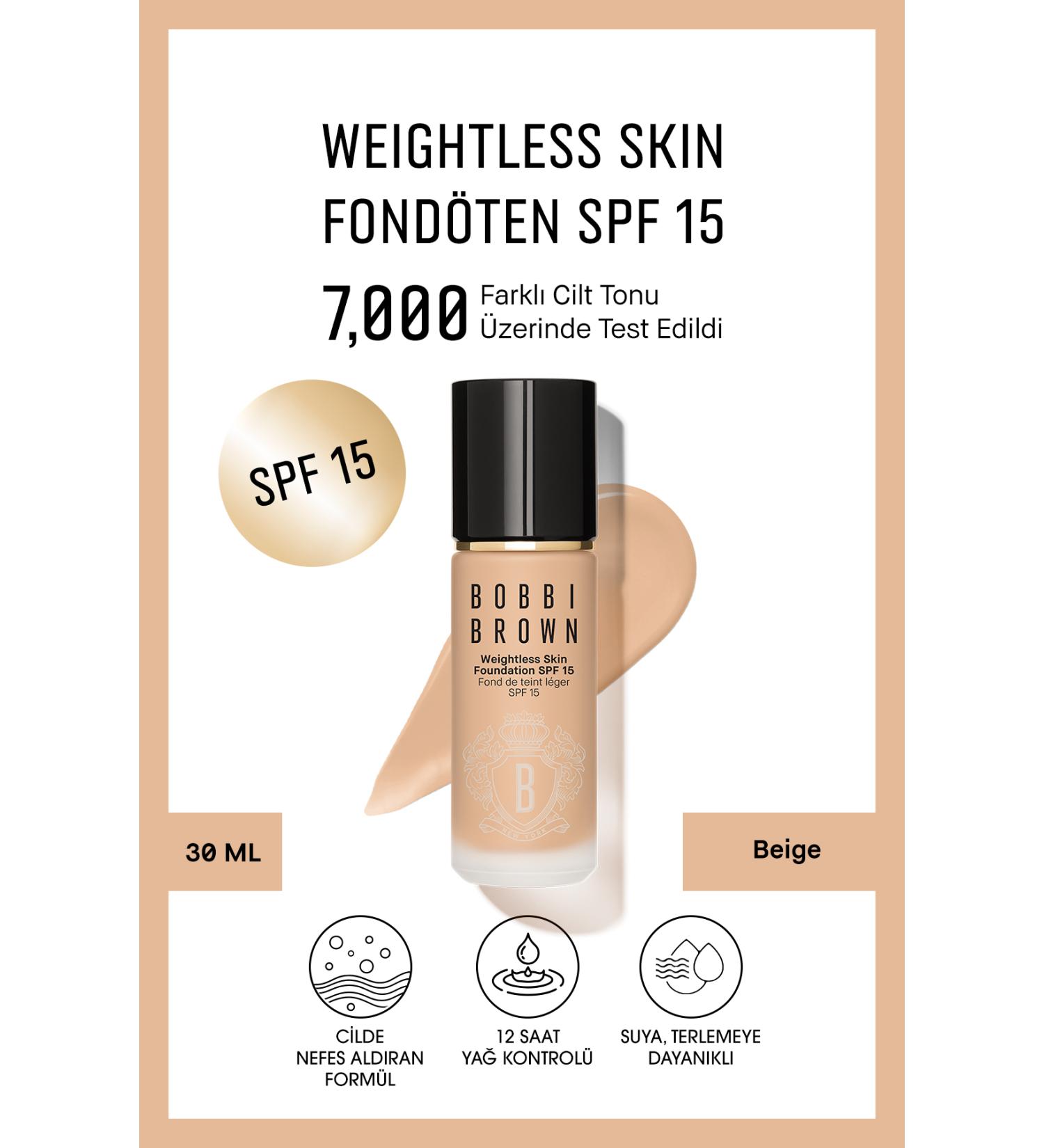 Bobbi Brown Matte Foundation Containing Hyaluronic Acid that Breathes into the Skin-SPF 15-Beige-30 ml