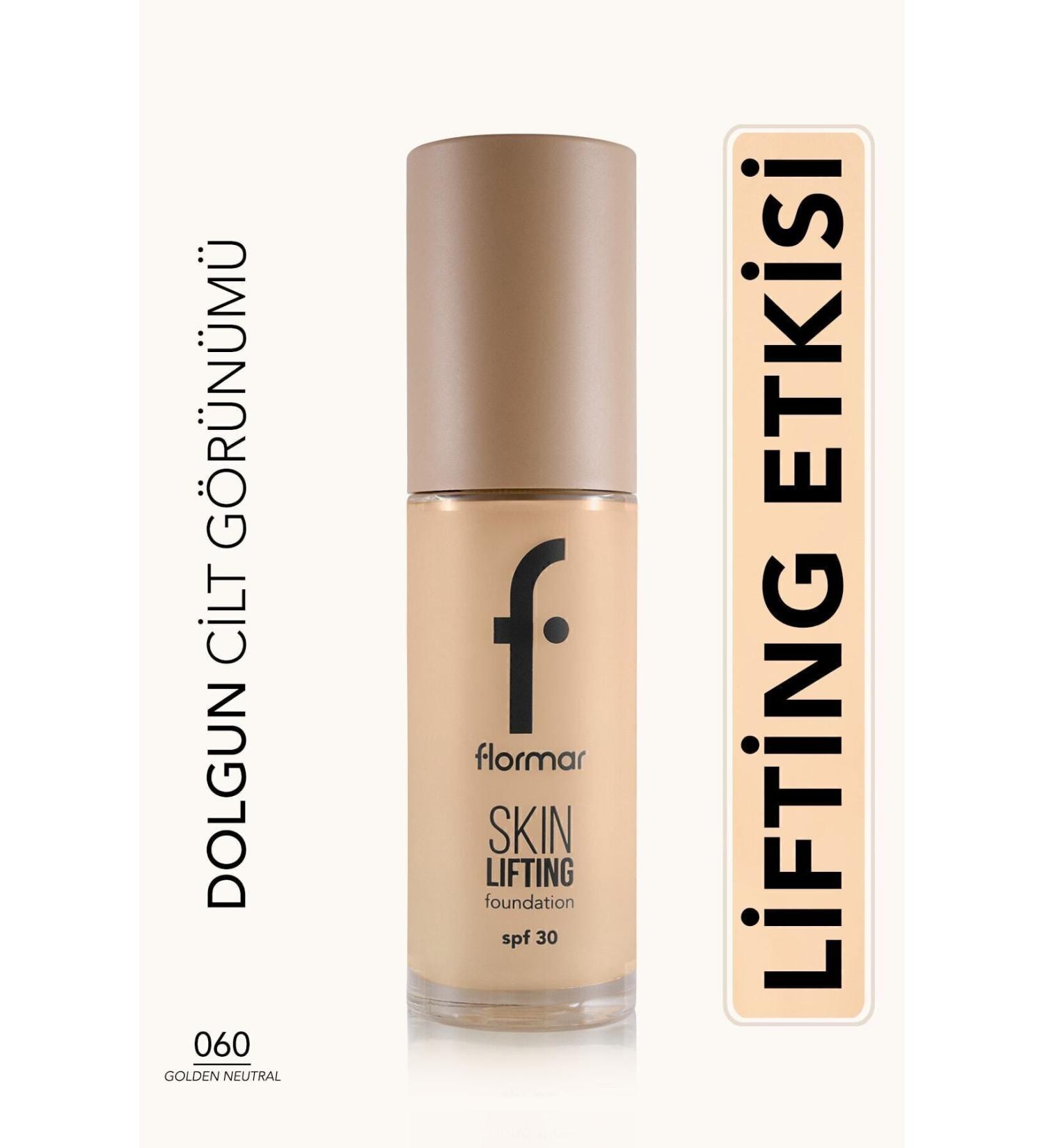 Flormar Spf30 Firming Skin Makeup Foundation Skin Lifting Foundation - 060 Golden NTRLB398