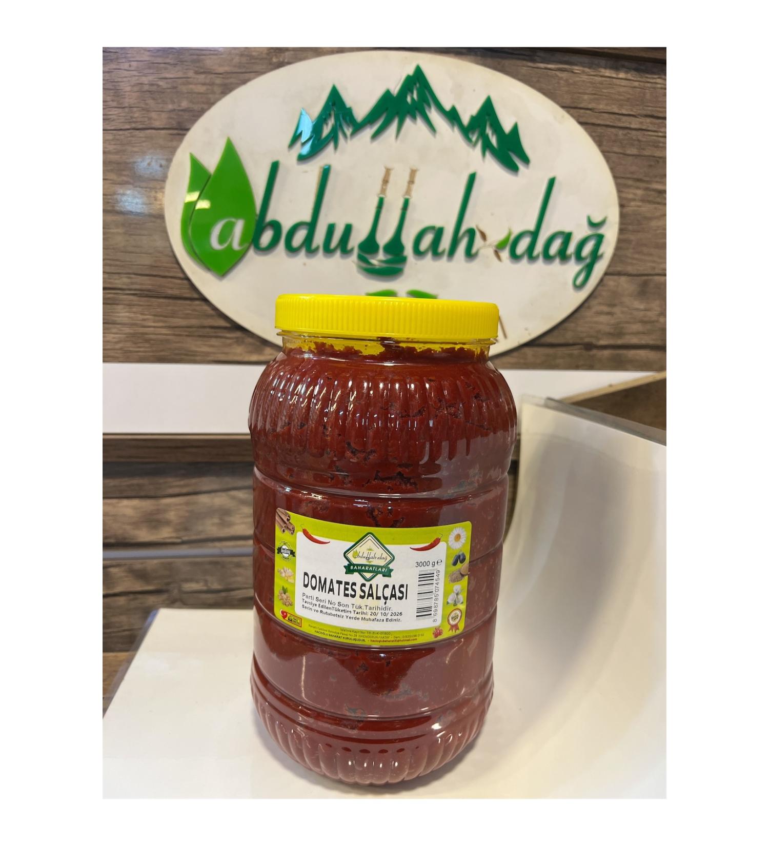 ABDULLAH DA Hatay Local Natural Tomato Paste 3 Kg / 3000 gr