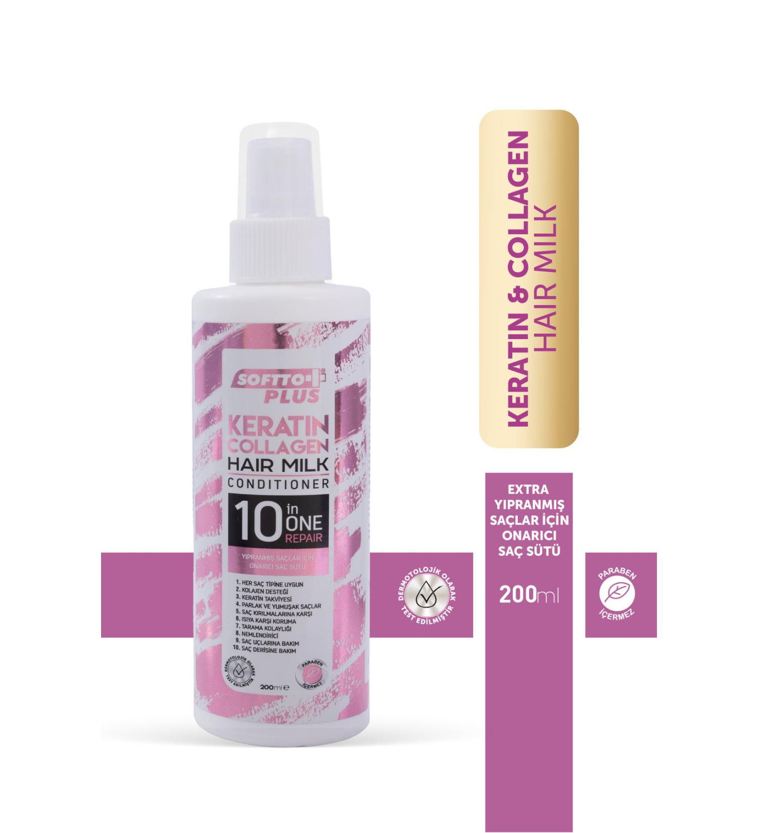 Softto Plus Hair Care Milk That Restructures Easily Breakable Hair and Split Ends 200 ml - Buy Online on GoSupps.com