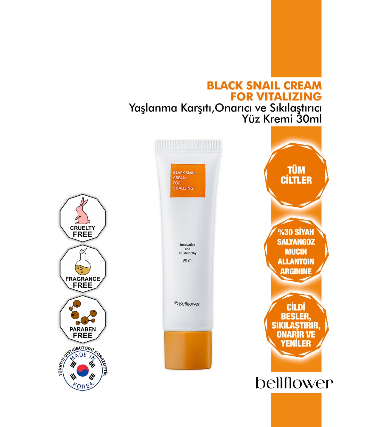 Bellflower 0 Black Snail and Hyaluron Regenerating Repairing Moisturizing Anti-Aging Cream 30ml