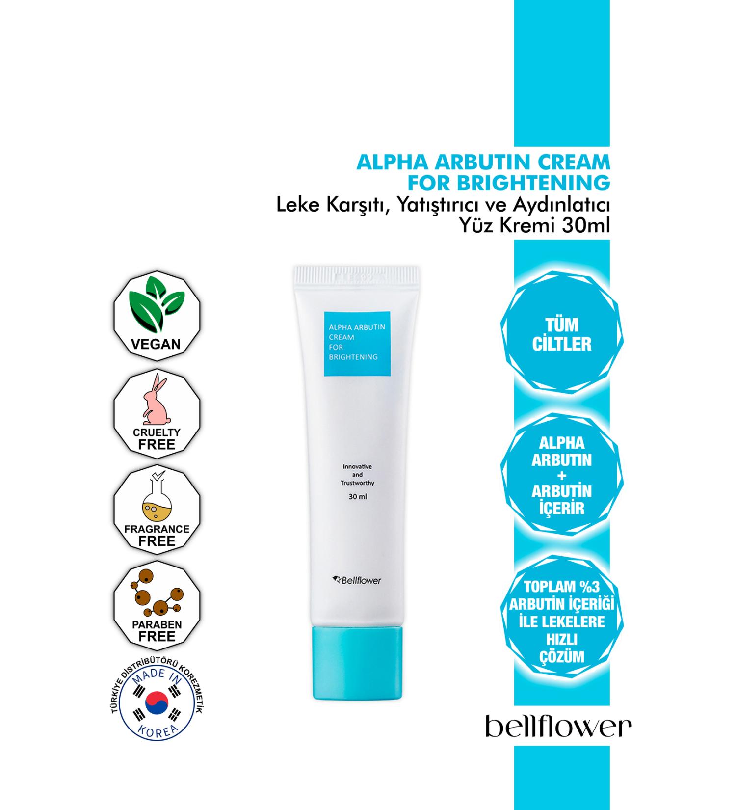 Bellflower Arbutin Niacinamide Anti-Spot Soothing Moisturizing Brightening Cream 30ml - Buy Online on GoSupps.com