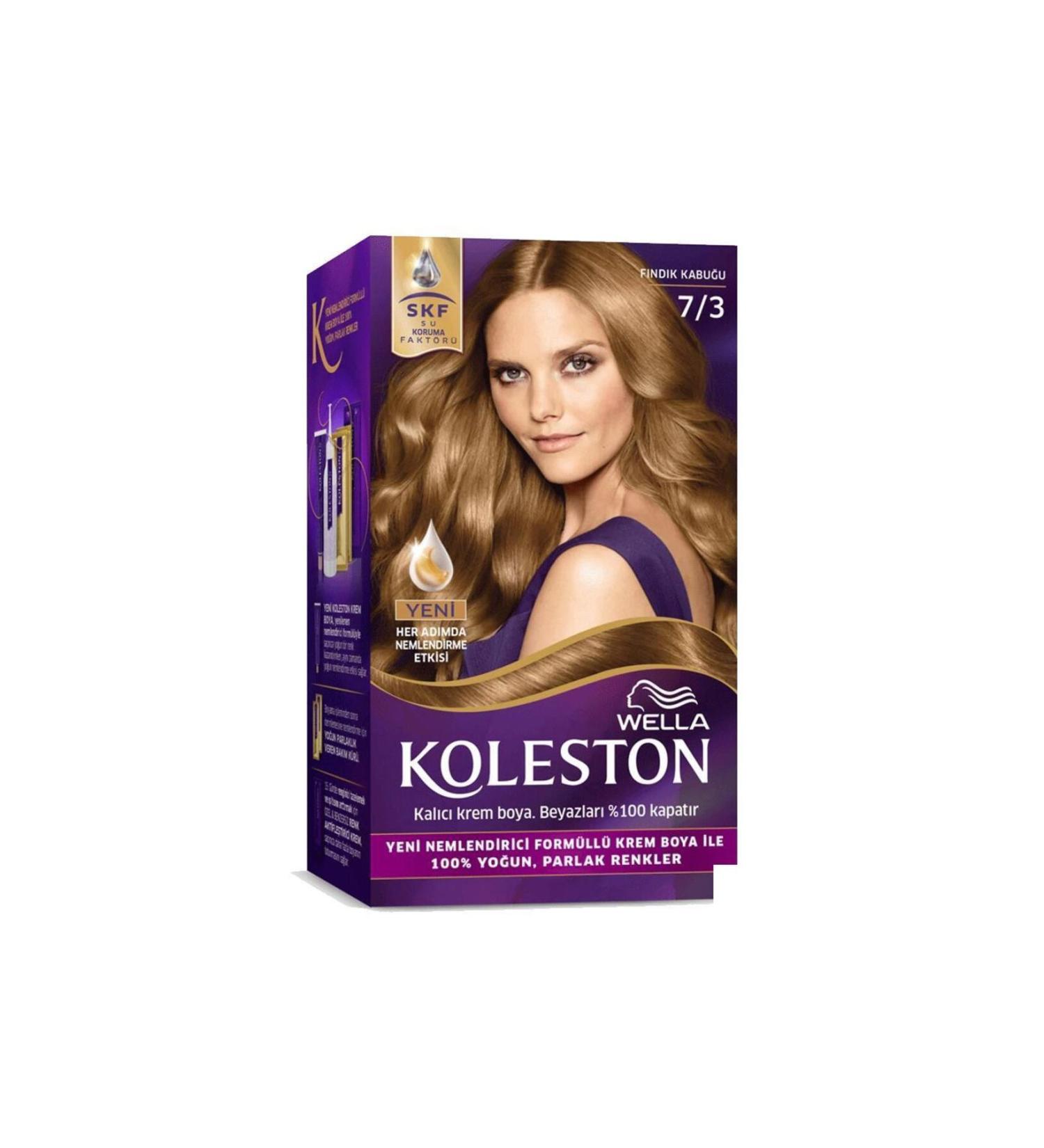 Wella Koleston Kit Hazelnut Shell Hair Dye 7.3