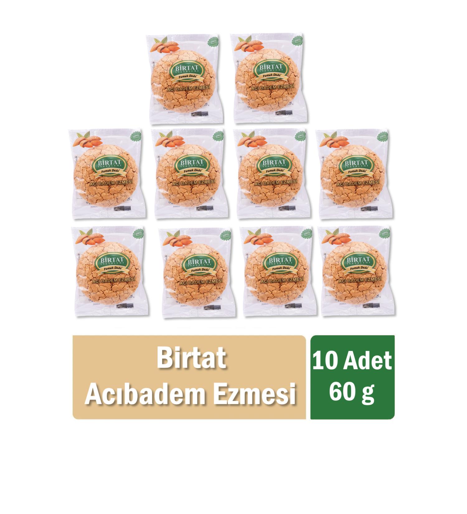 B RTAT CONFECTIONERY Birtat Bitter Almond Paste 60 gr X 10 Pieces