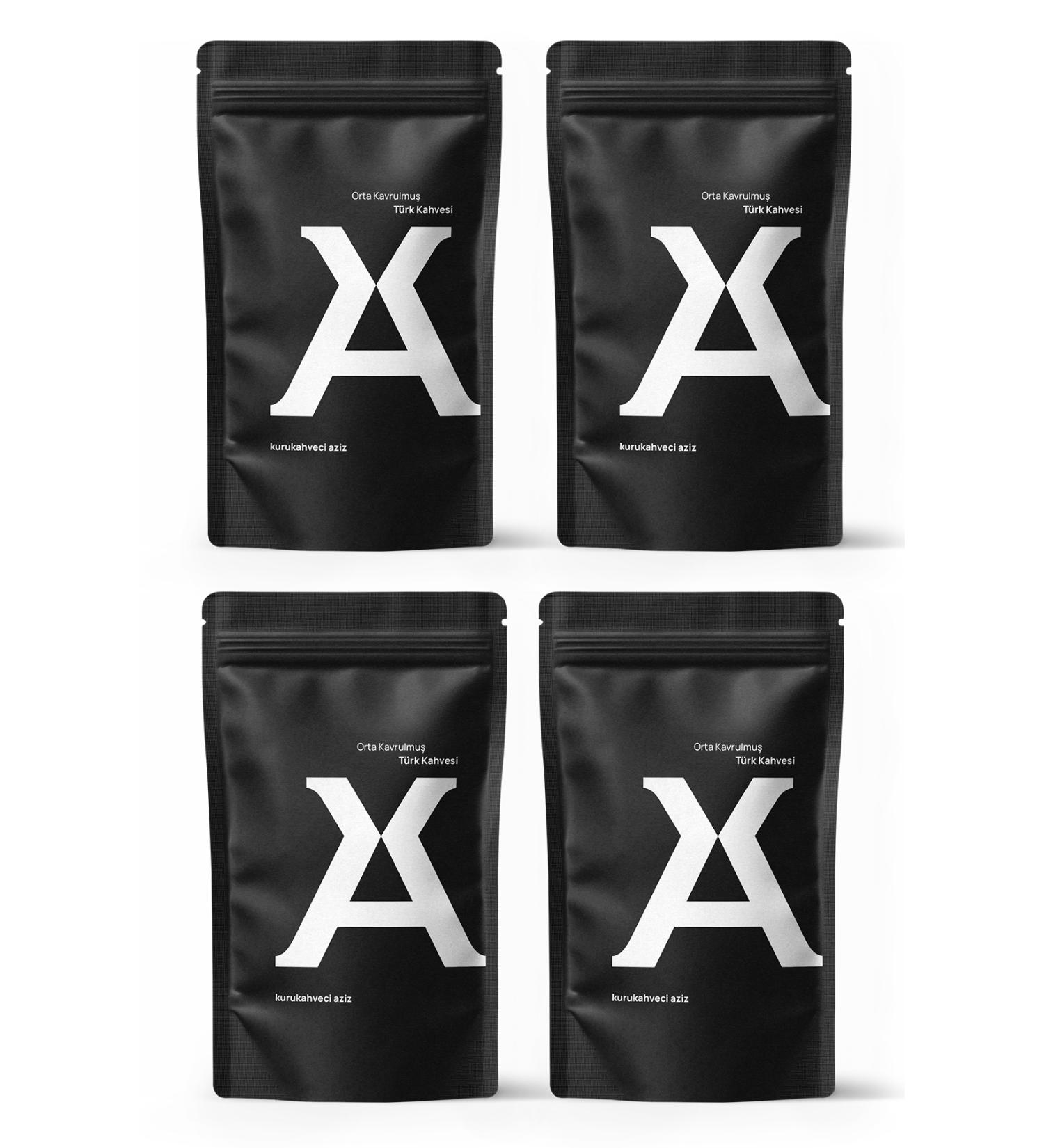 Aziz Kurukahveci Medium Roast Turkish Coffee 4x250 grams - Buy Online on GoSupps.com